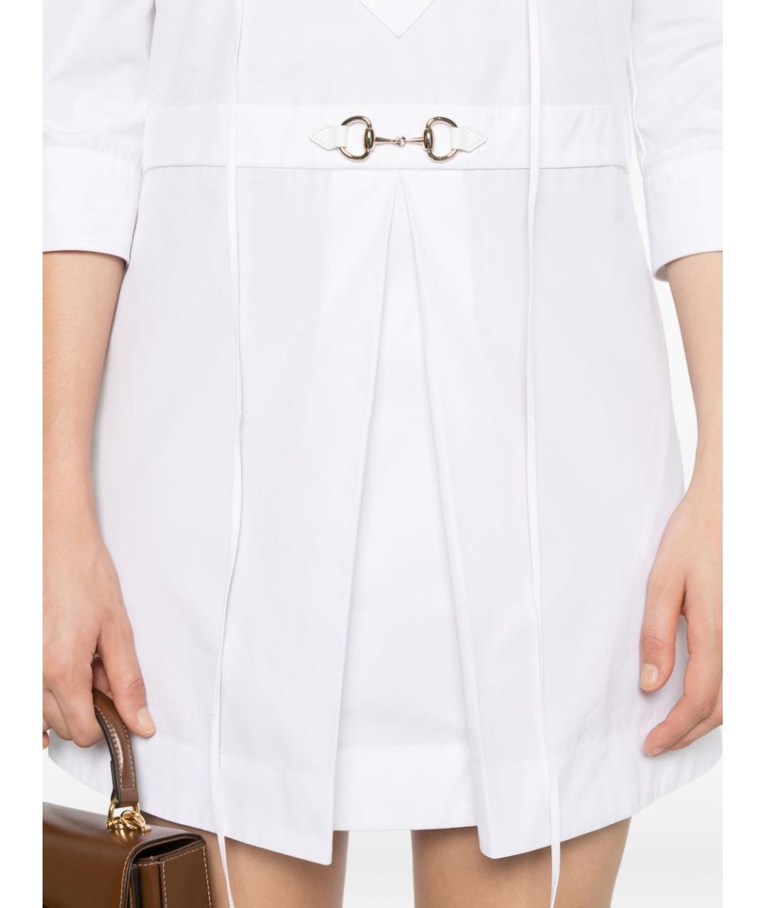 GUCCI Белое хлопковое повседневное платье, фото 4