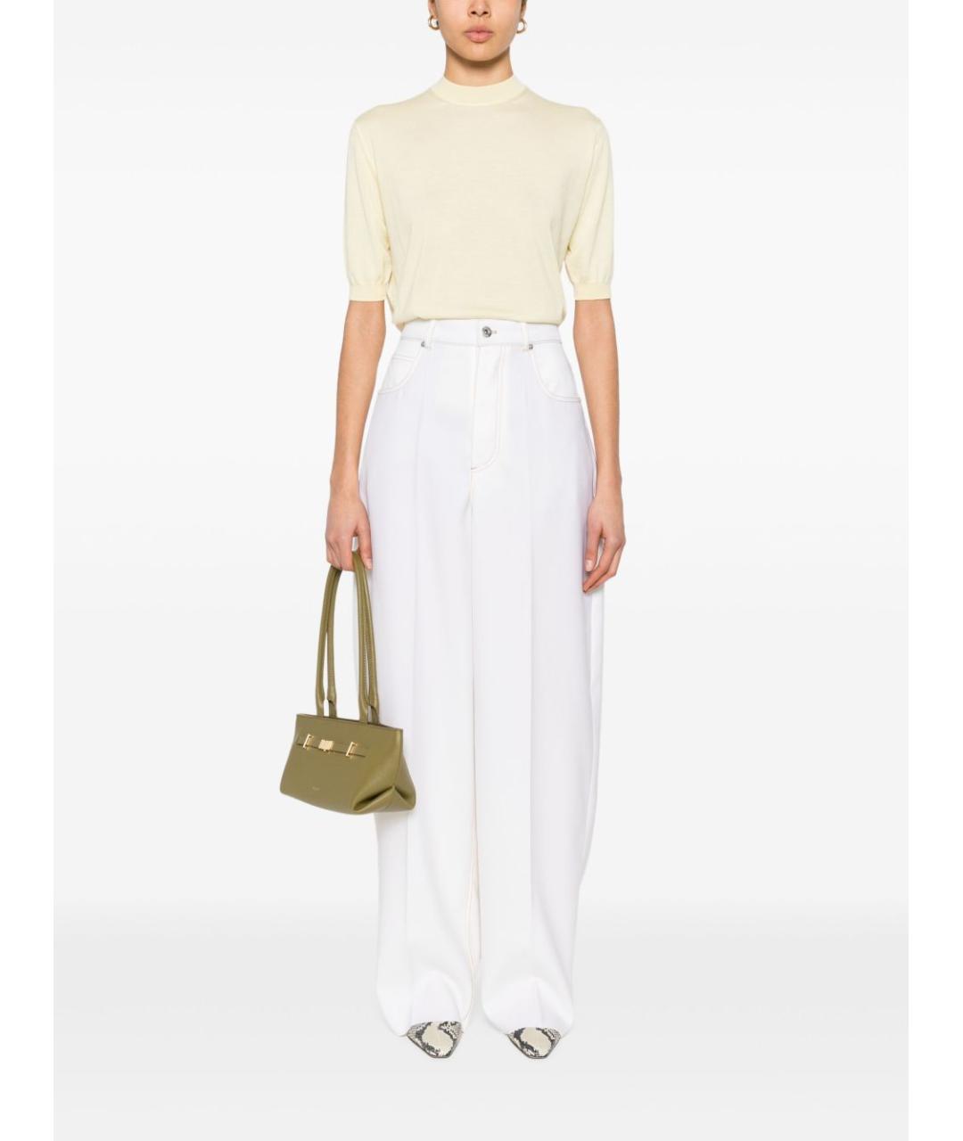 BOTTEGA VENETA Желтый кашемировый джемпер / свитер, фото 4