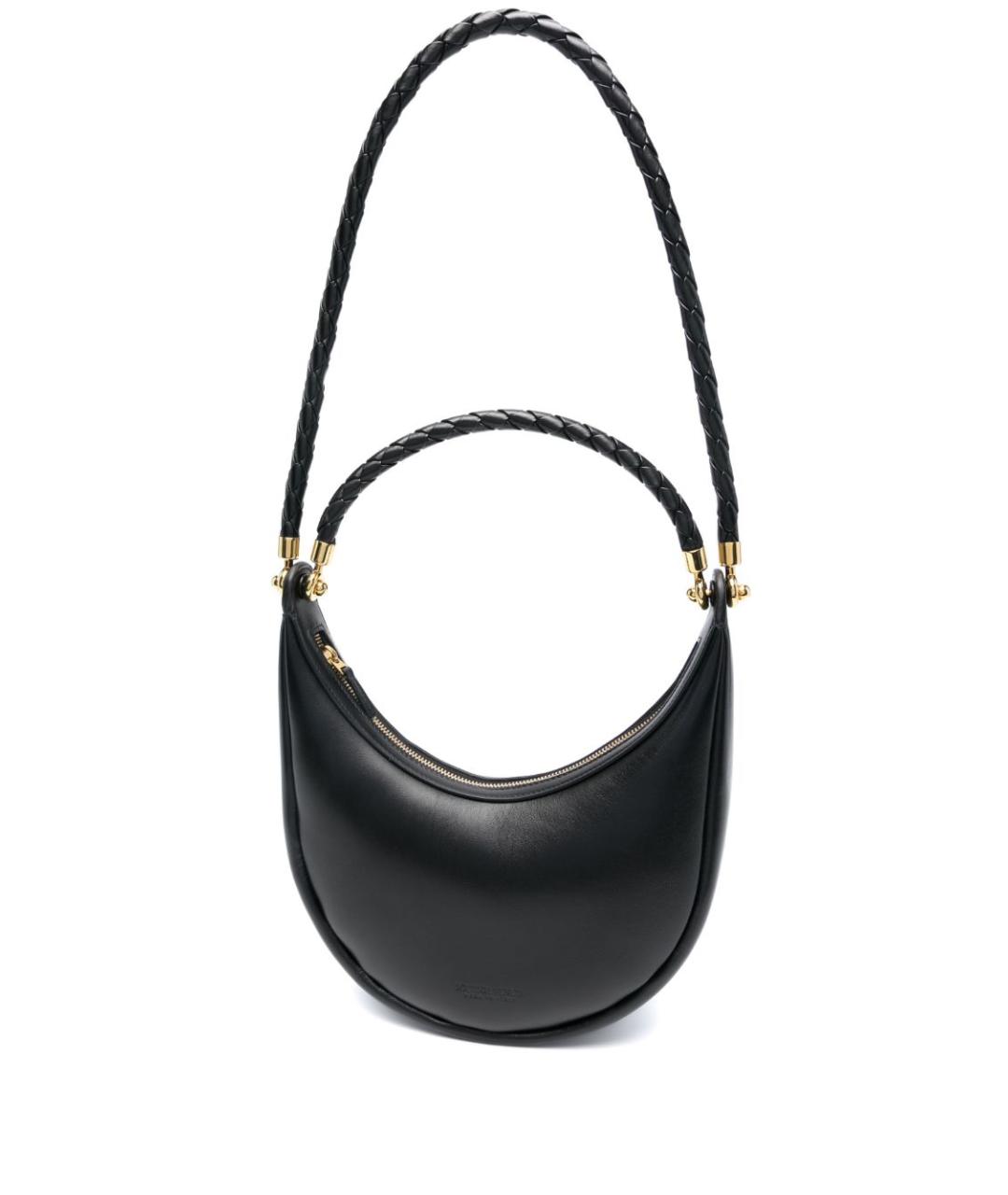BOTTEGA VENETA Черная кожаная сумка через плечо, фото 1
