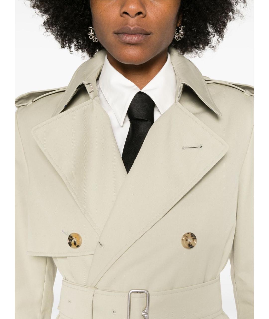 BURBERRY Бежевый хлопковый тренч/плащ, фото 2