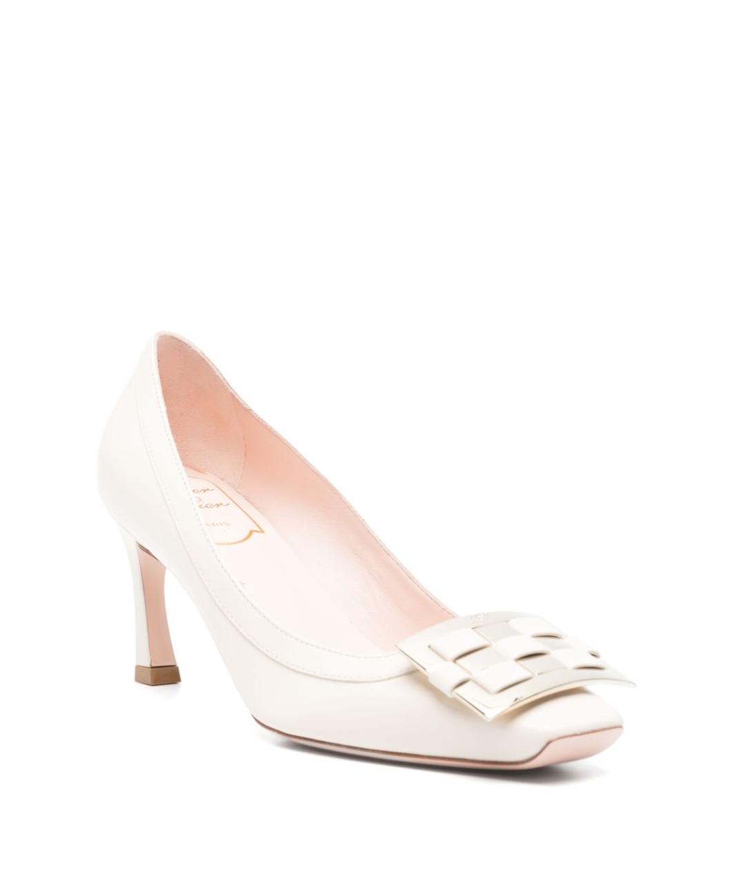 ROGER VIVIER Белые кожаные туфли, фото 4