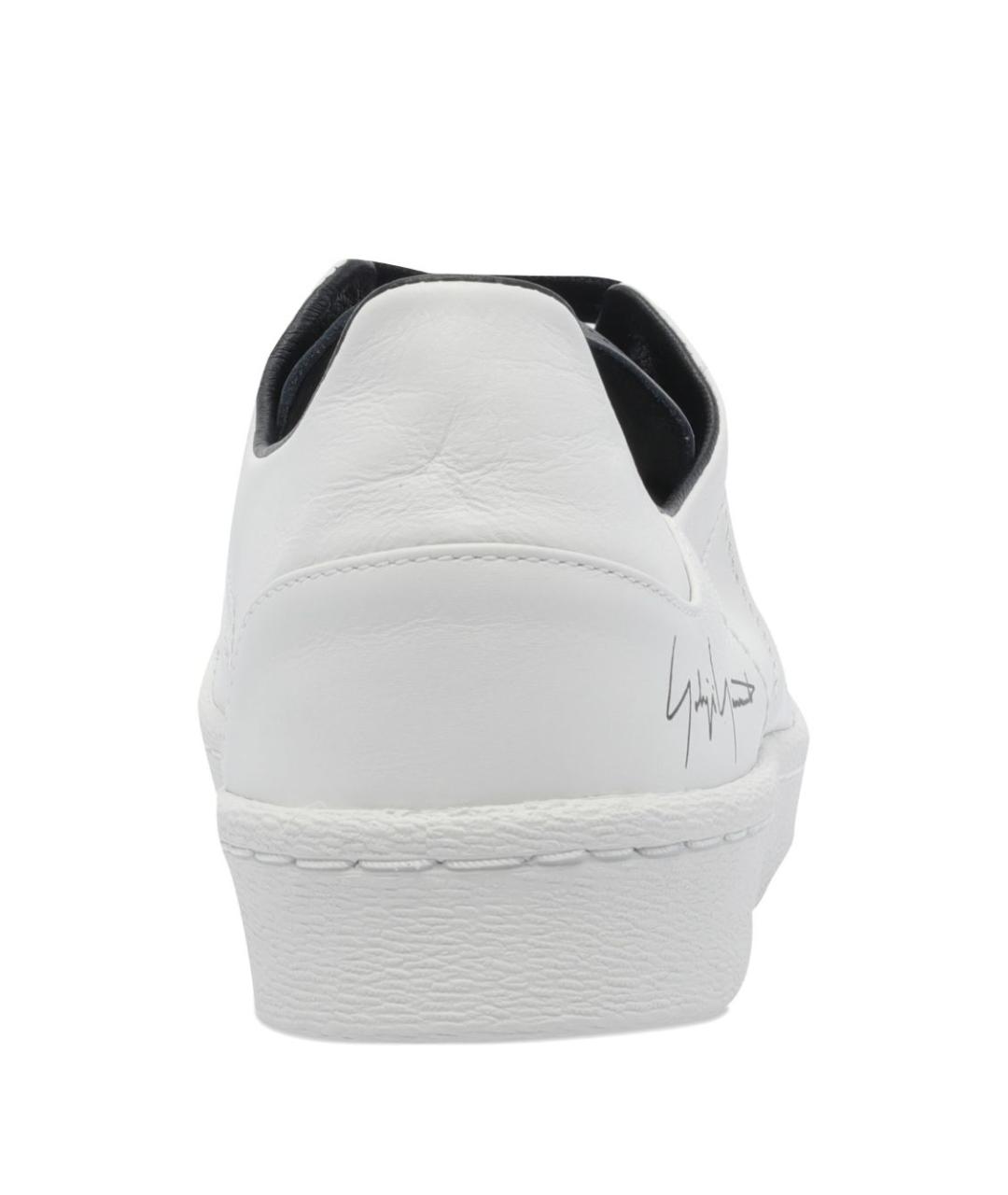 Y-3 Белые кожаные низкие кроссовки / кеды, фото 4