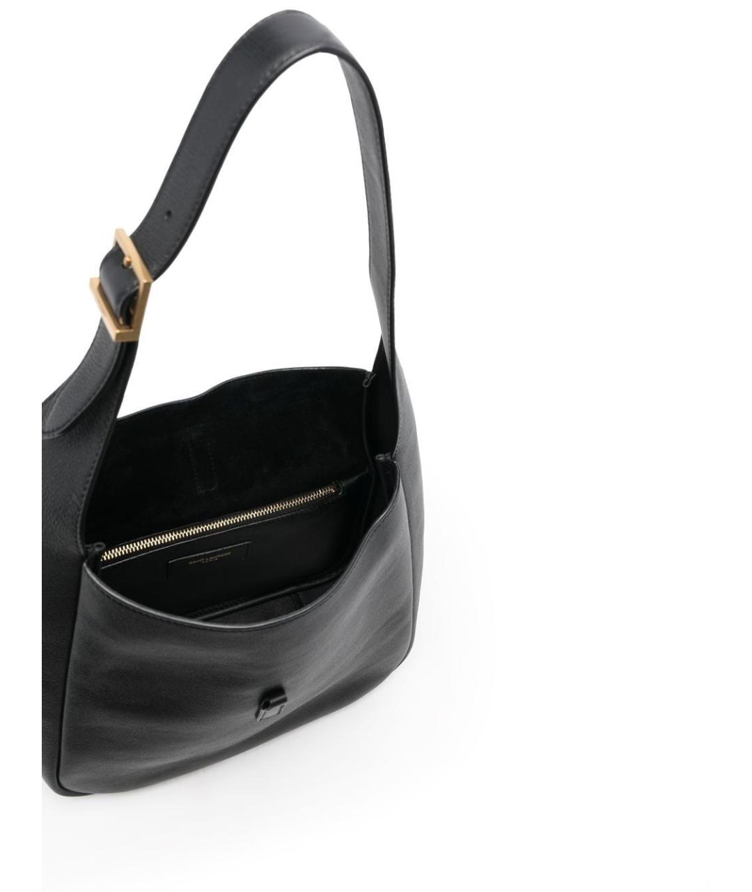 SAINT LAURENT Черная кожаная сумка тоут, фото 2