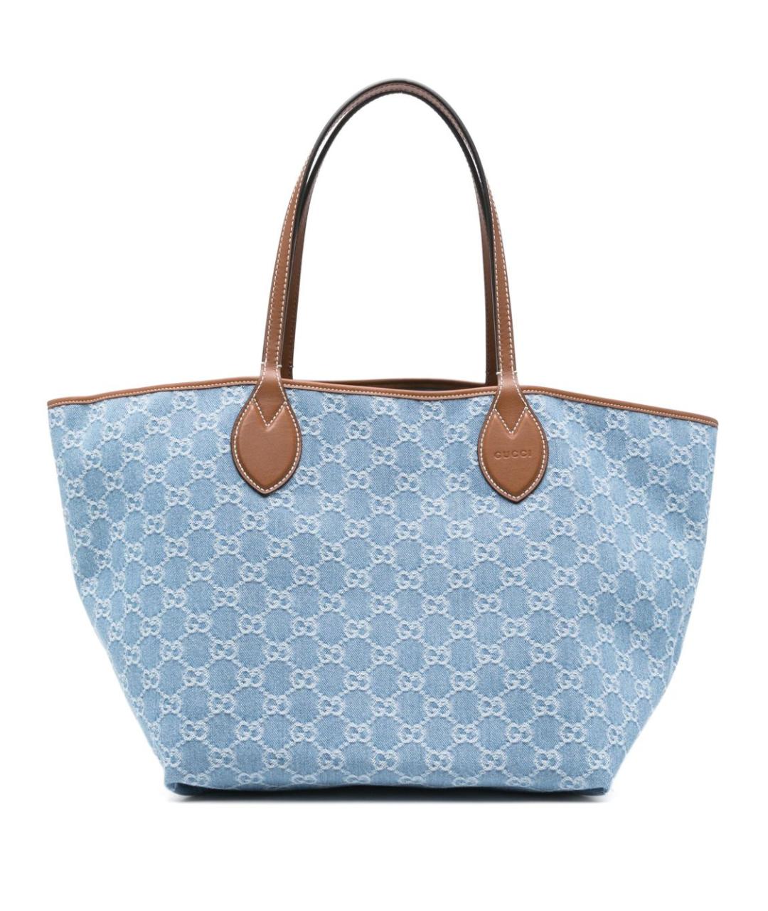 GUCCI Голубая сумка тоут, фото 1
