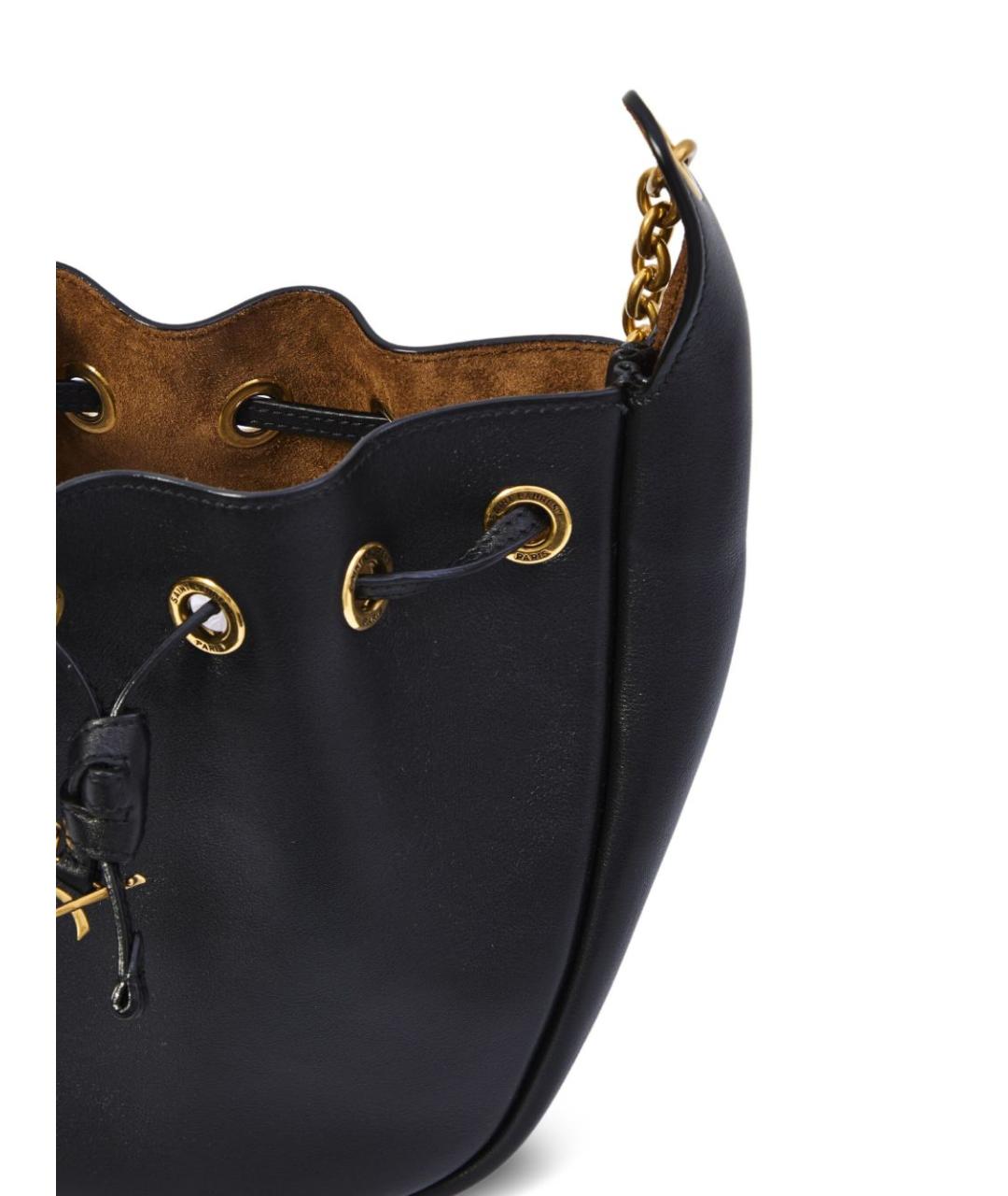 SAINT LAURENT Черная кожаная сумка через плечо, фото 4