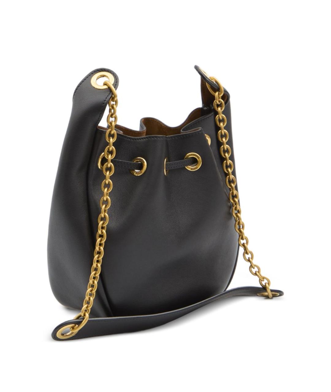 SAINT LAURENT Черная кожаная сумка через плечо, фото 3