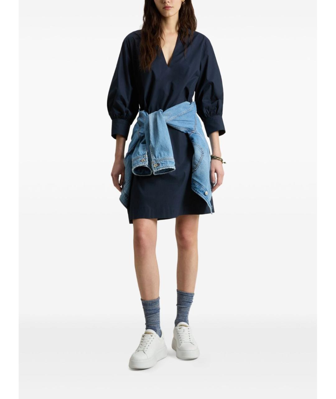 WOOLRICH Синее хлопковое повседневное платье, фото 4