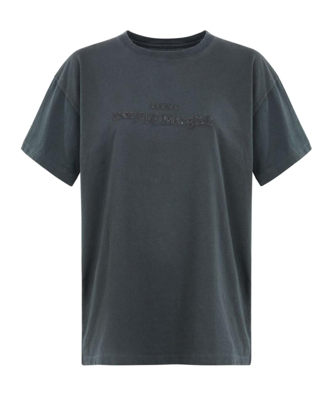 MAISON MARGIELA Черная хлопковая футболка, фото 1