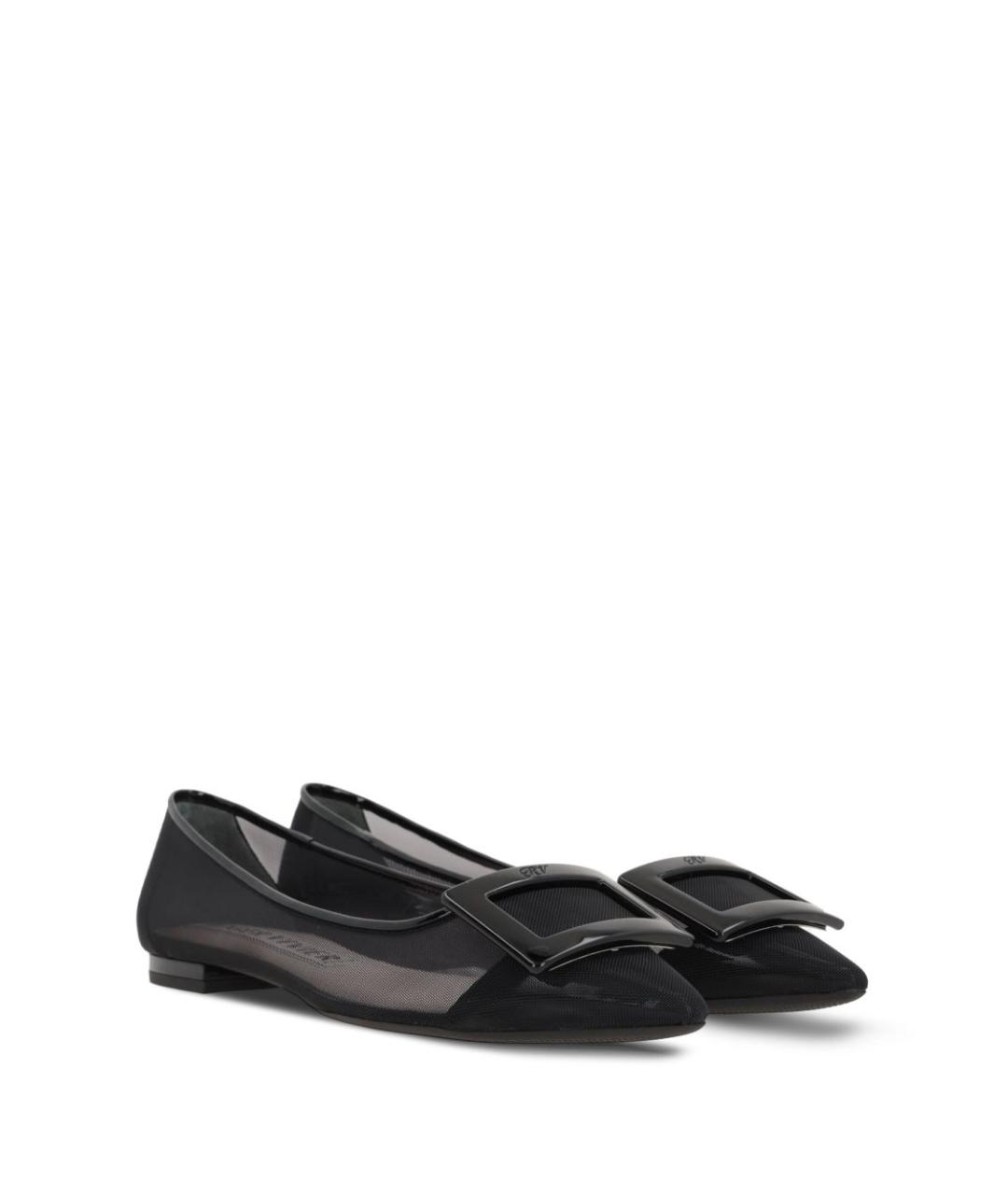 ROGER VIVIER Черные синтетические балетки, фото 3