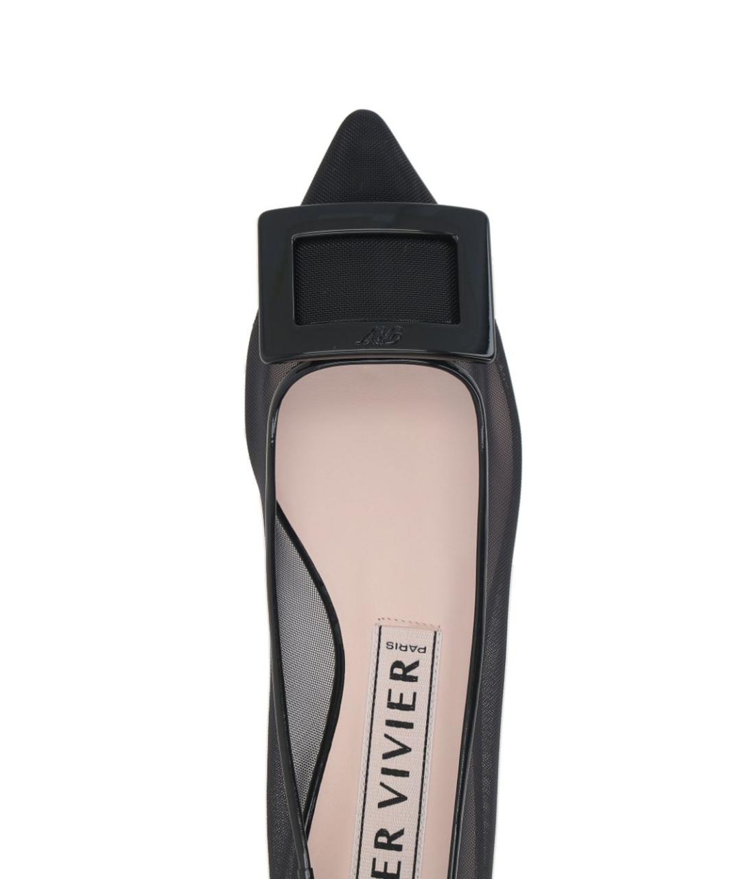 ROGER VIVIER Черные синтетические балетки, фото 2