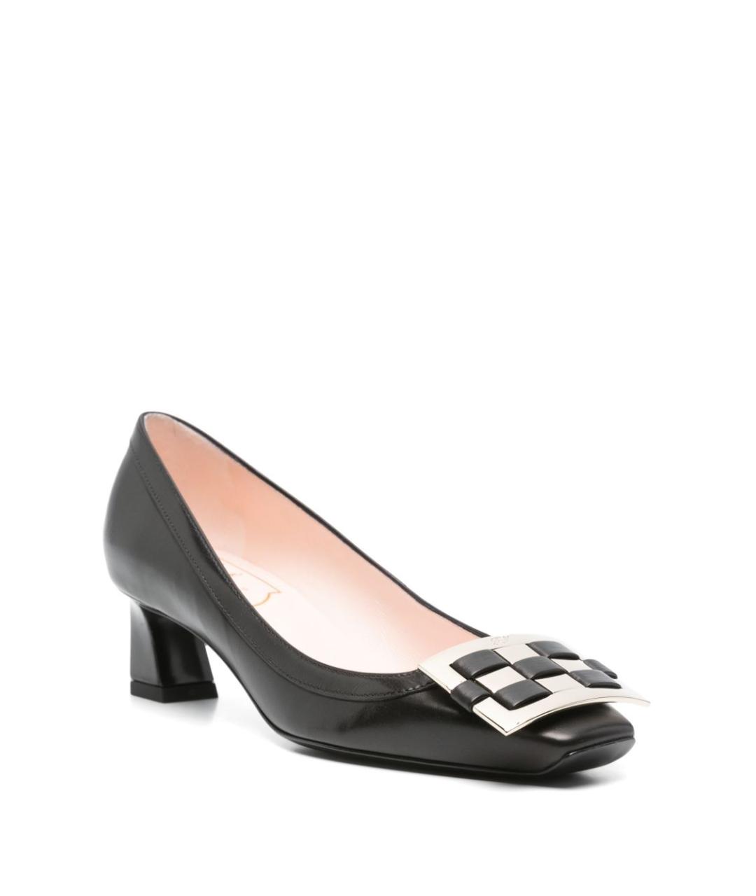 ROGER VIVIER Черные кожаные туфли, фото 3