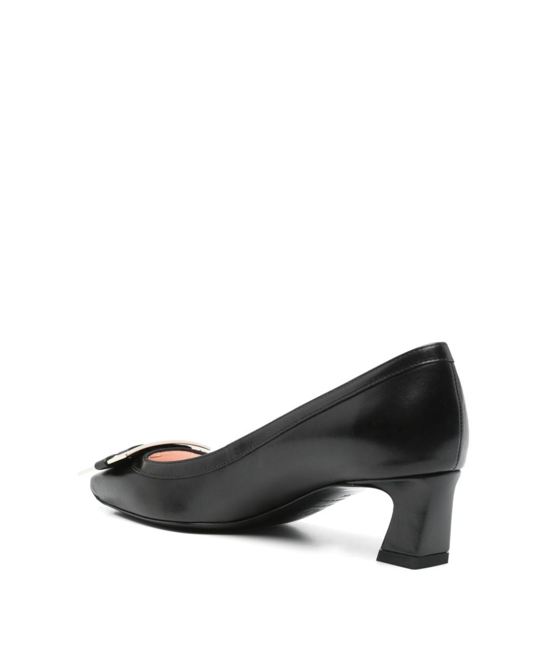ROGER VIVIER Черные кожаные туфли, фото 4