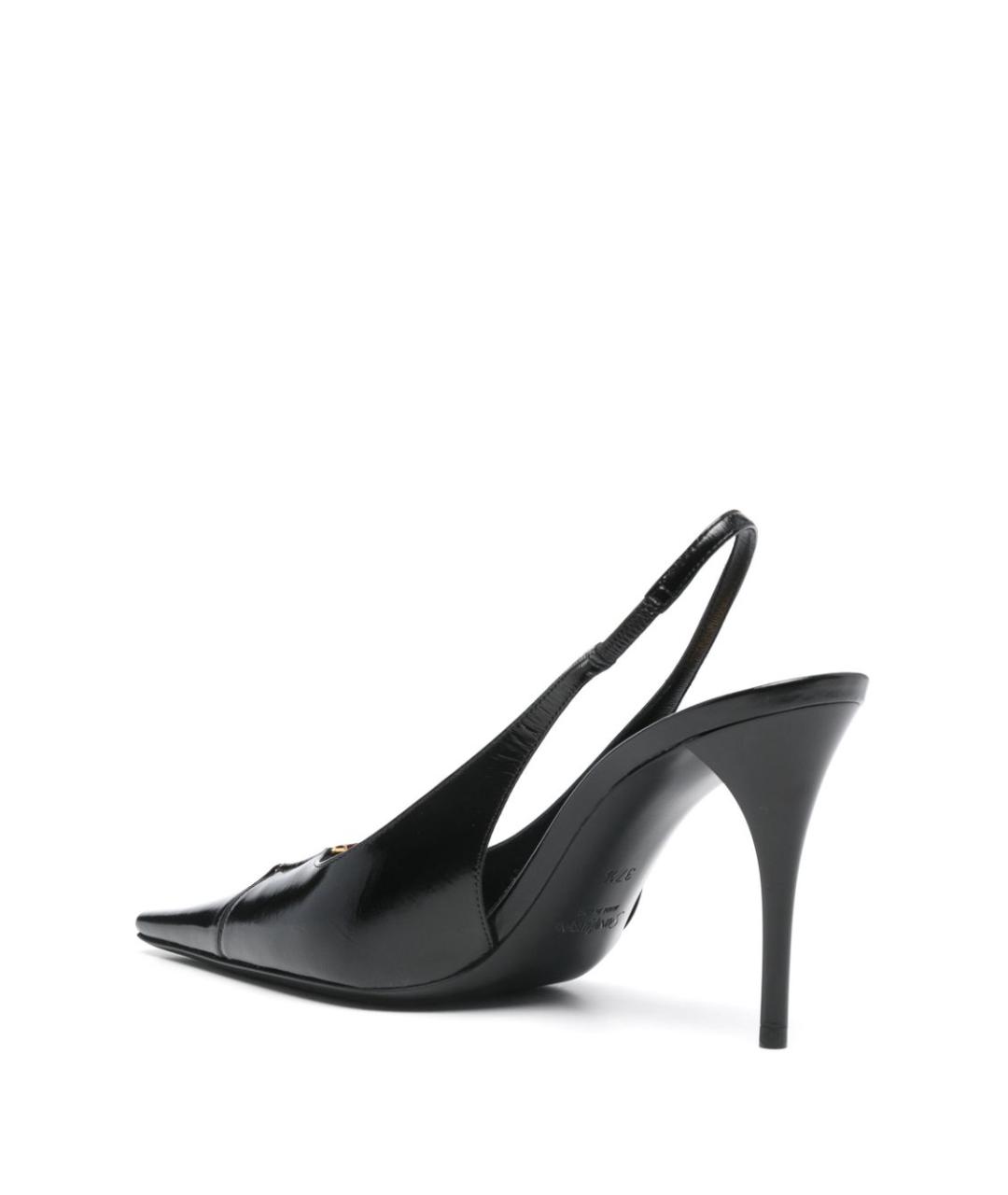 SAINT LAURENT Черные кожаные туфли, фото 4