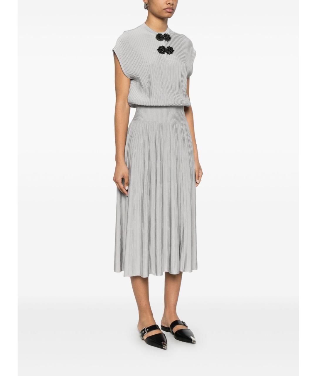 EMPORIO ARMANI Серое повседневное платье, фото 4