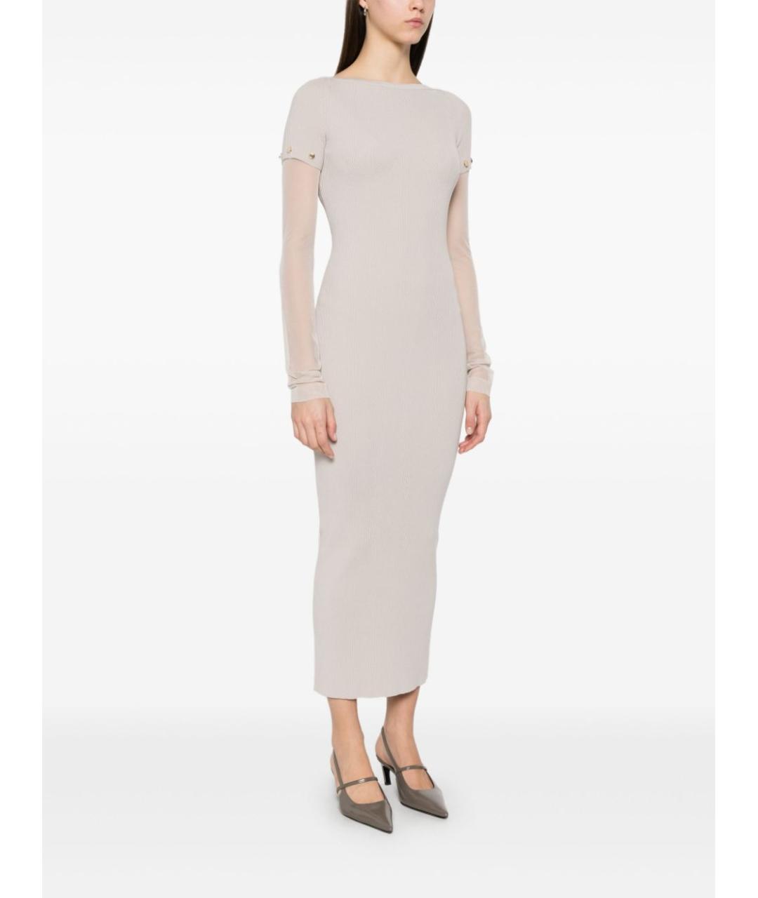 SPORTMAX Бежевое платье, фото 4