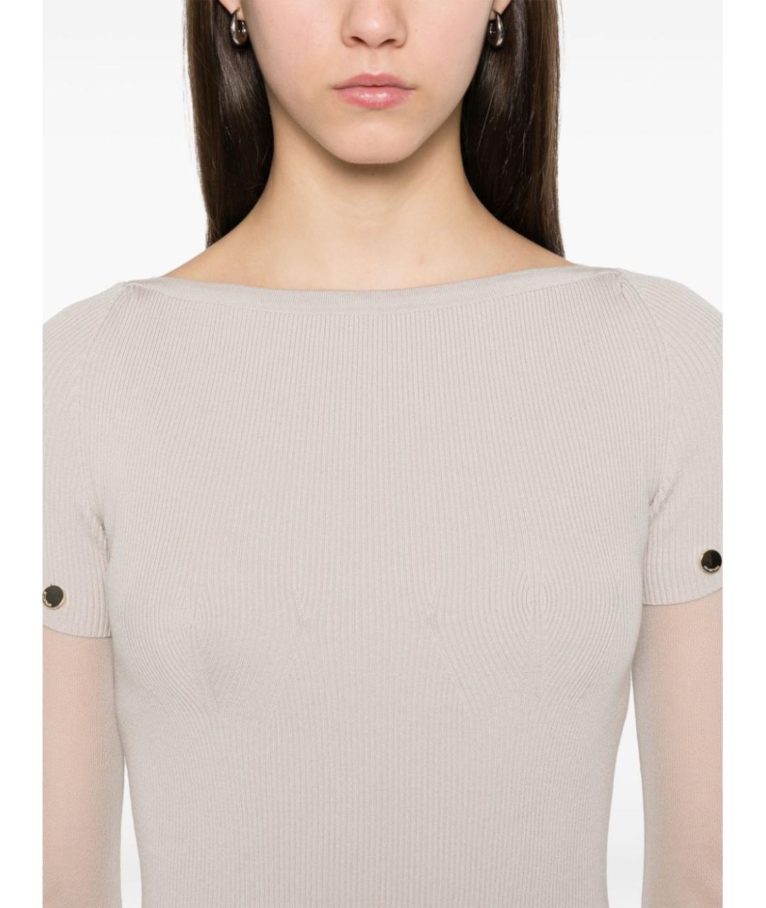 SPORTMAX Бежевое платье, фото 6