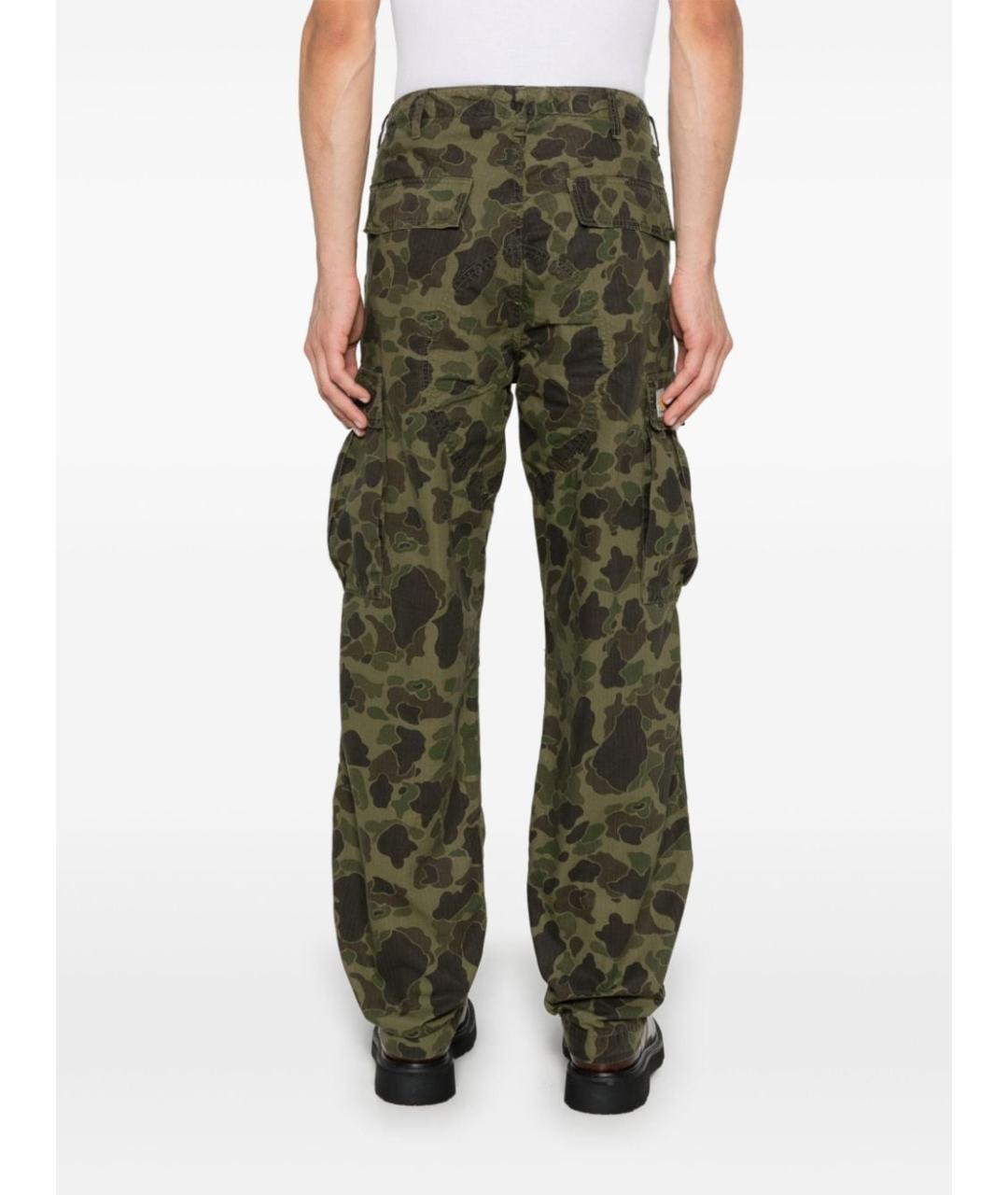 CARHARTT WIP Хаки хлопковые повседневные брюки, фото 3
