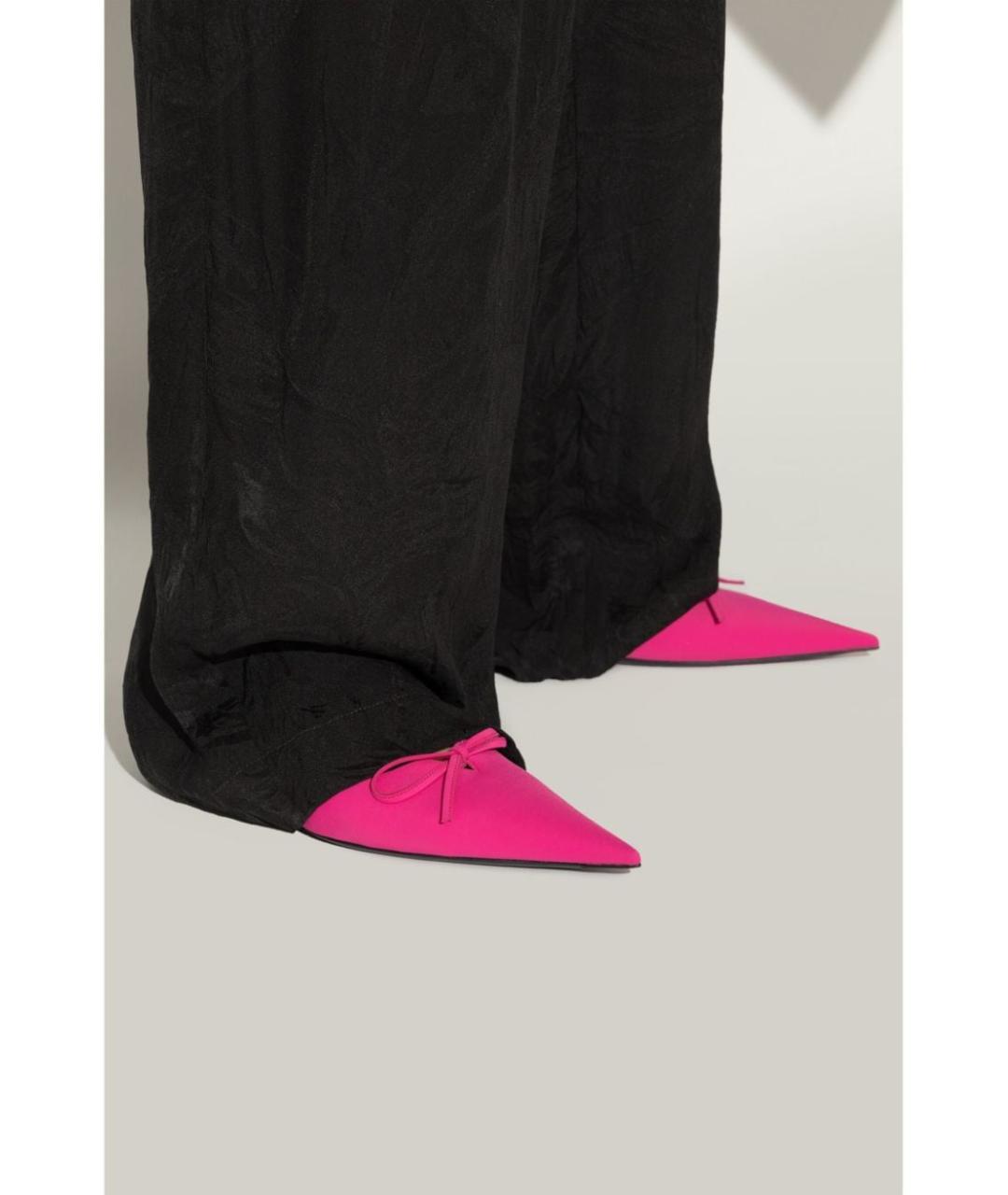 BALENCIAGA Розовые синтетические мюли, фото 6