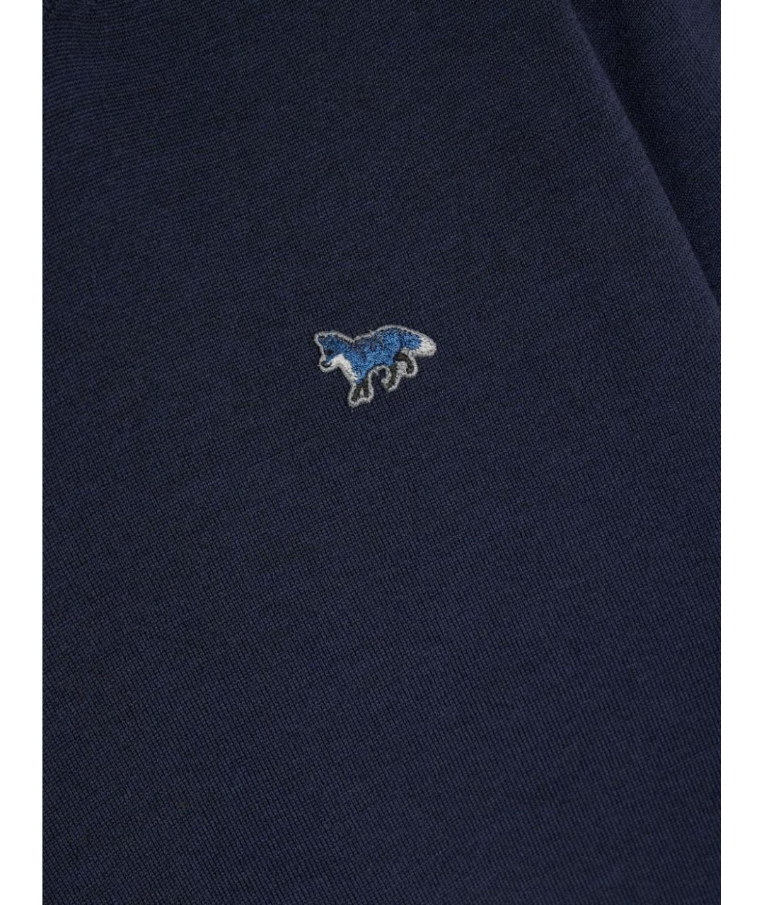 MAISON KITSUNE Синий шерстяной джемпер / свитер, фото 3