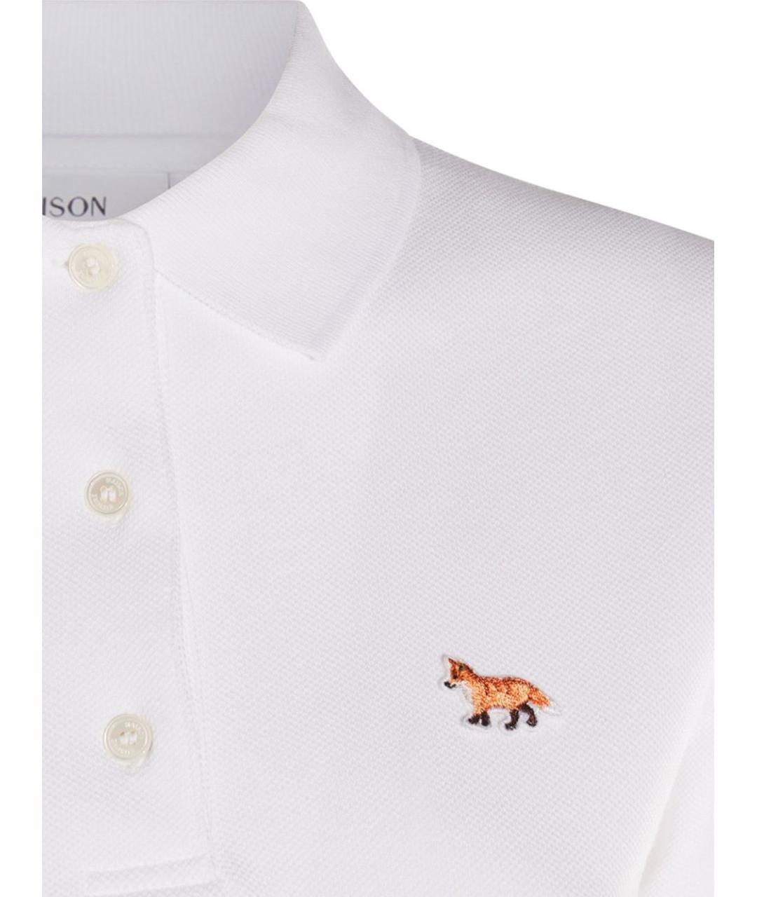 MAISON KITSUNE Белая хлопковая футболка, фото 3