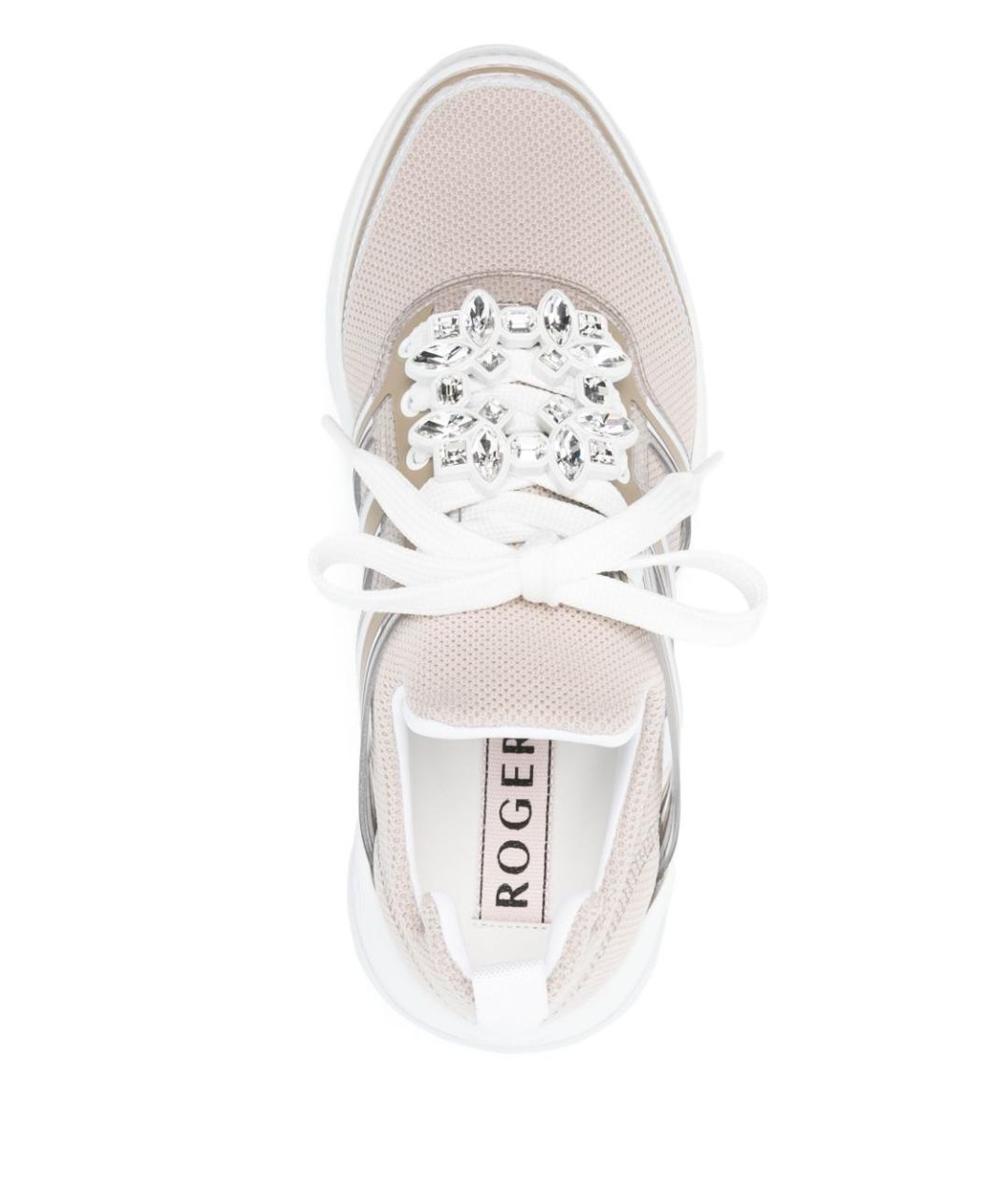 ROGER VIVIER Бежевые текстильные кроссовки, фото 3