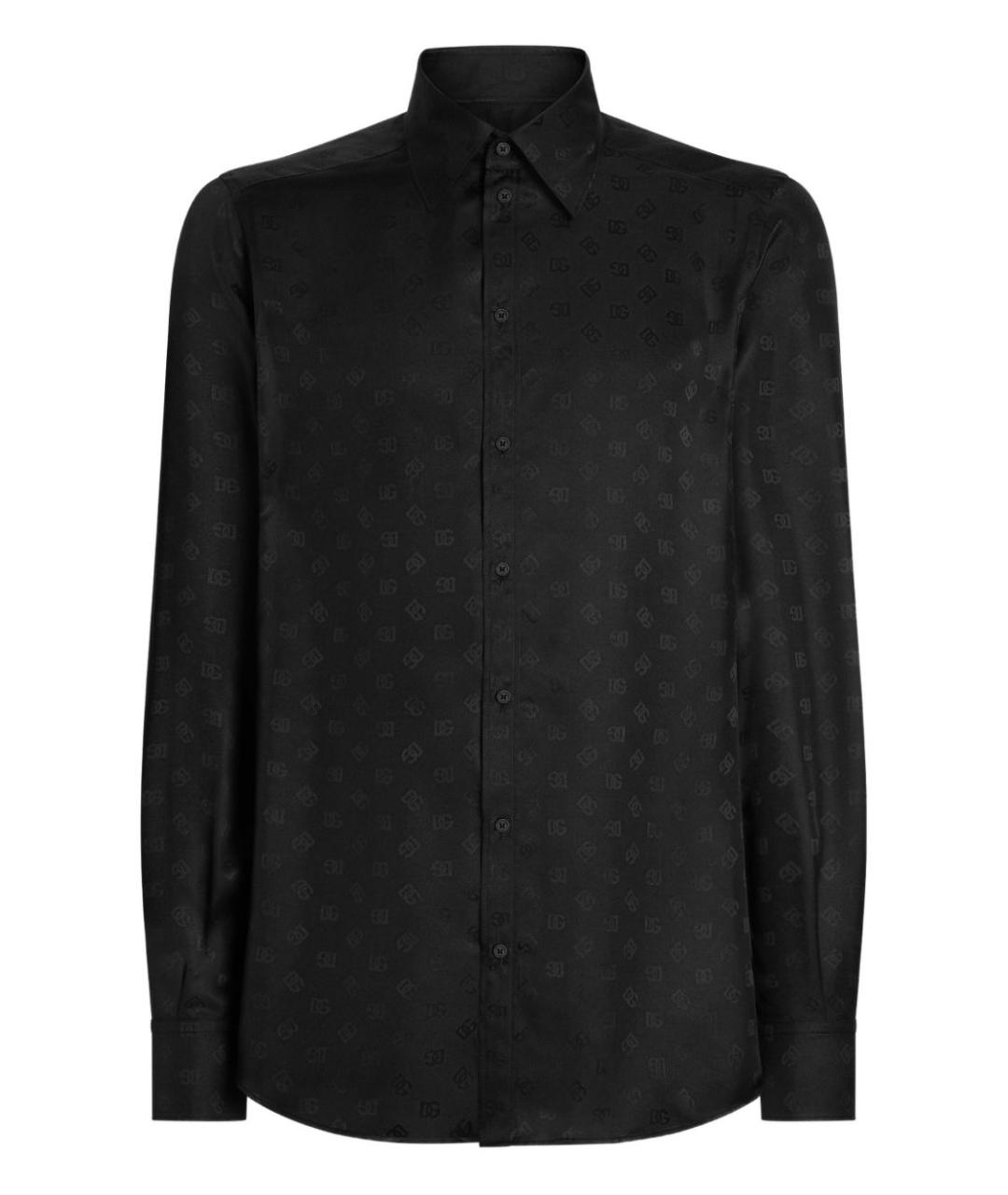 DOLCE&GABBANA Черная шелковая кэжуал рубашка, фото 1