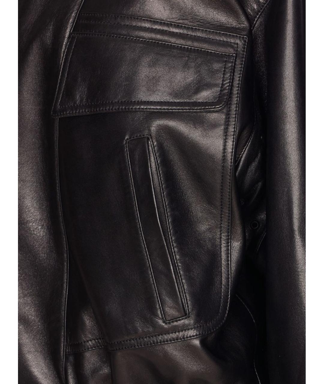 SAINT LAURENT Черная кожаная куртка, фото 3