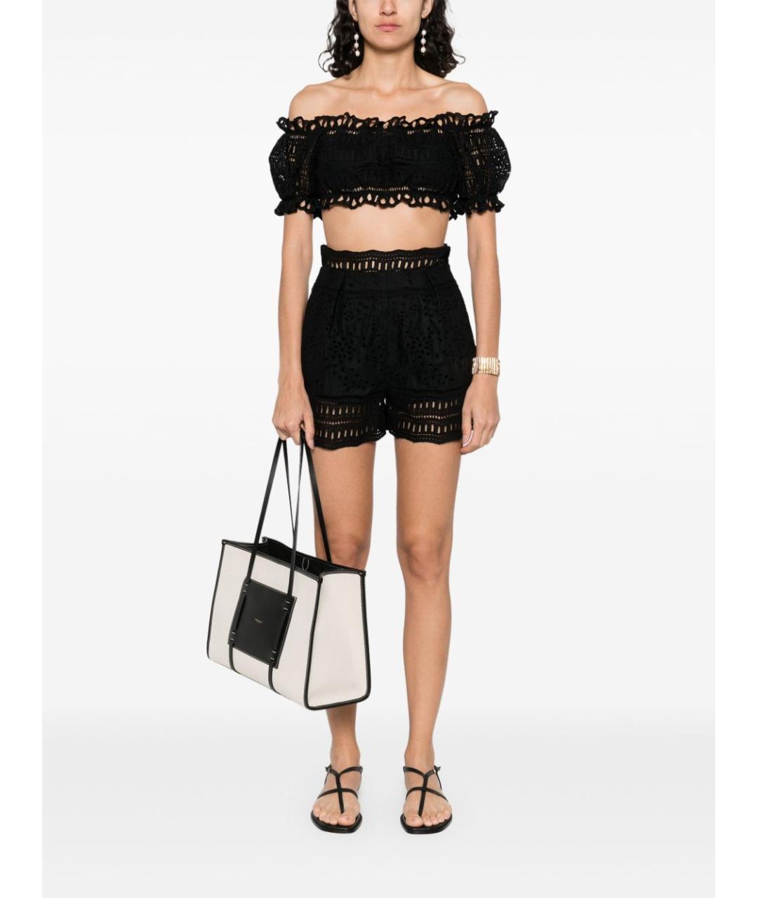 ERMANNO SCERVINO Черные шорты, фото 4