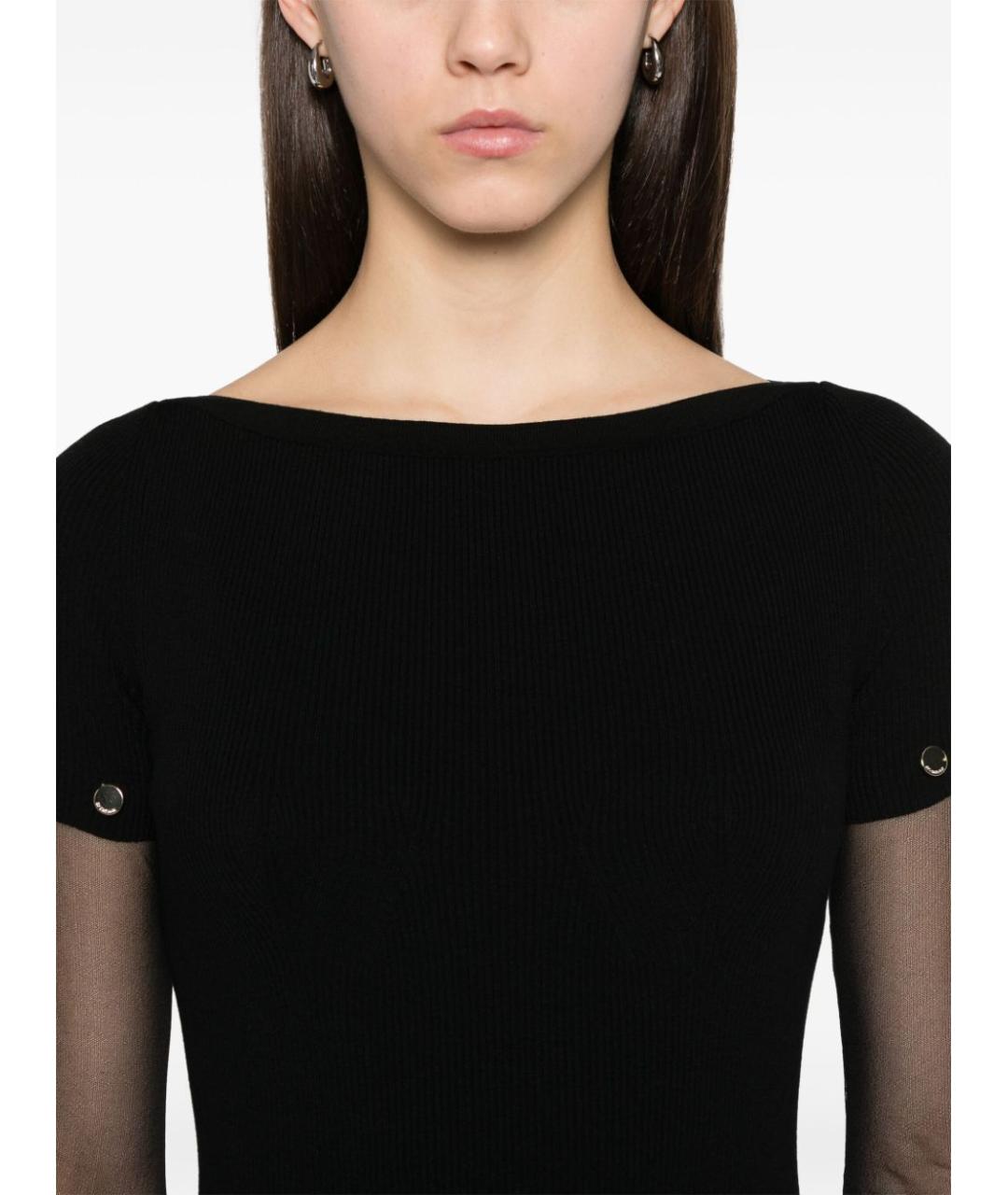 SPORTMAX Черное полиэстеровое платье, фото 3