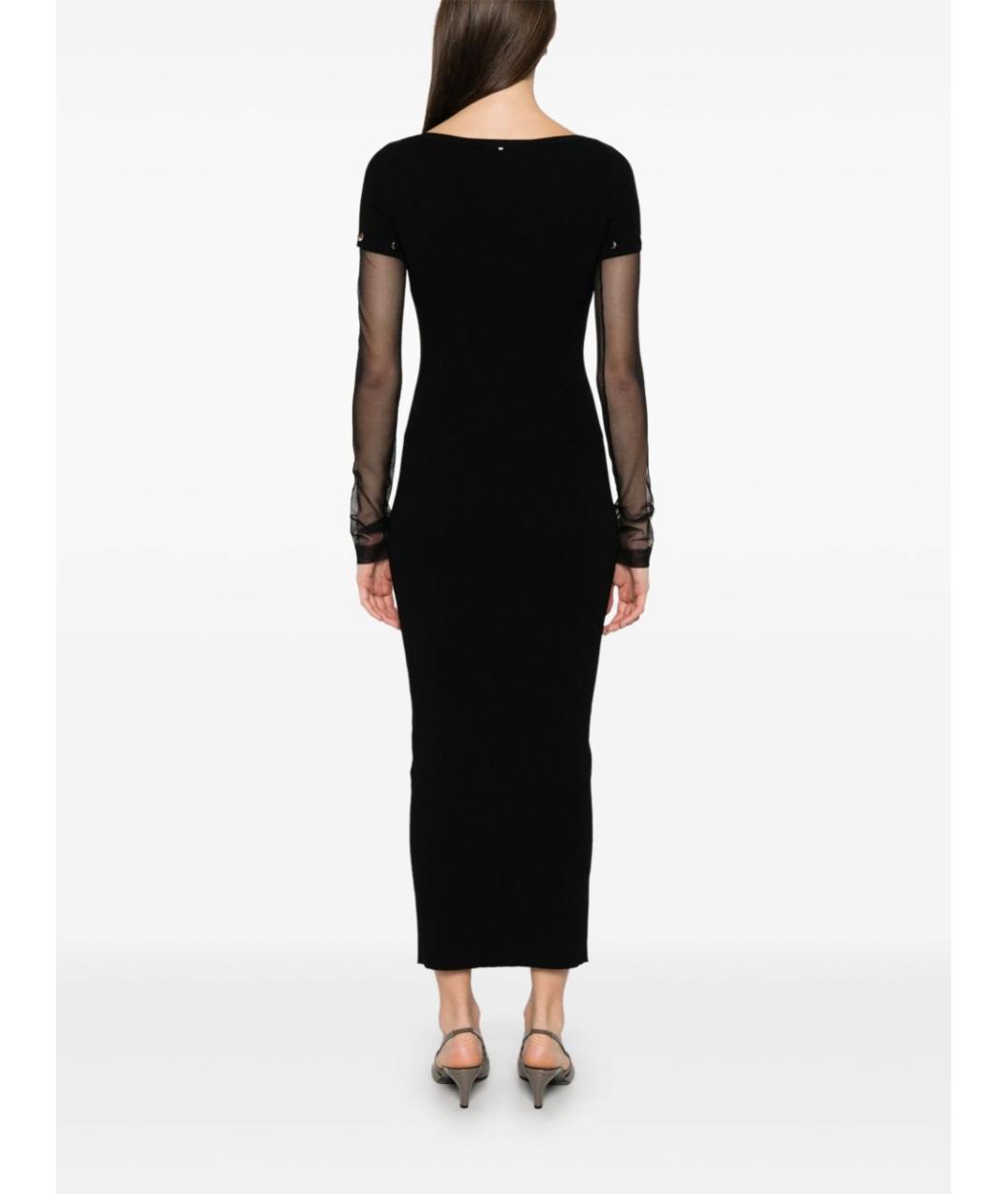 SPORTMAX Черное полиэстеровое платье, фото 6