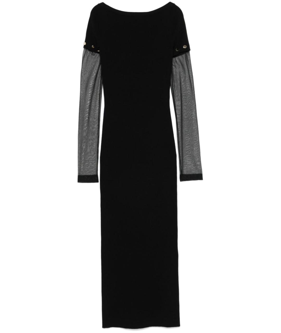 SPORTMAX Черное полиэстеровое платье, фото 1