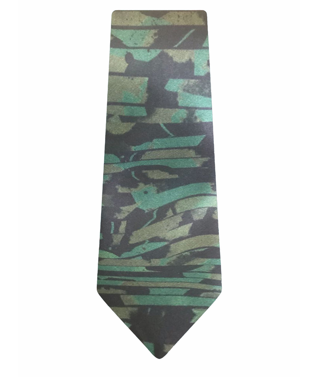KENZO Зеленый шелковый галстук, фото 1
