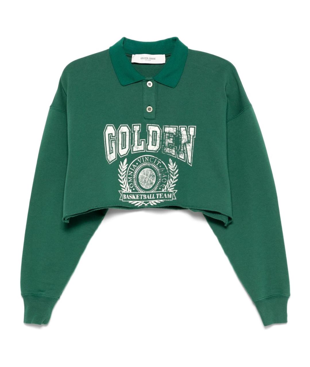 GOLDEN GOOSE DELUXE BRAND Зеленый хлопковый джемпер / свитер, фото 1