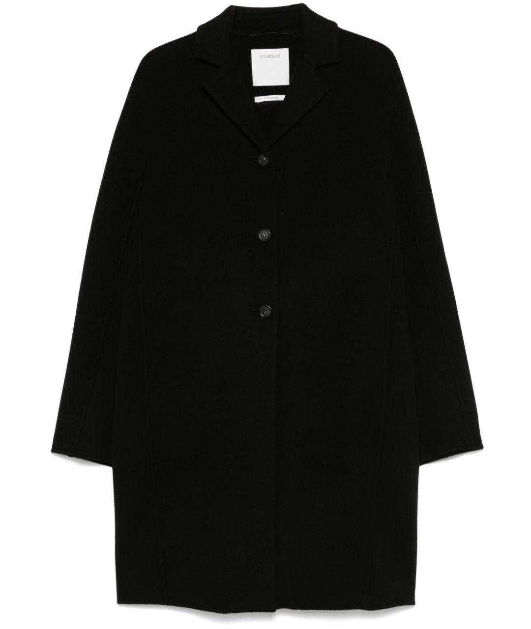 SPORTMAX Черное шерстяное пальто, фото 1