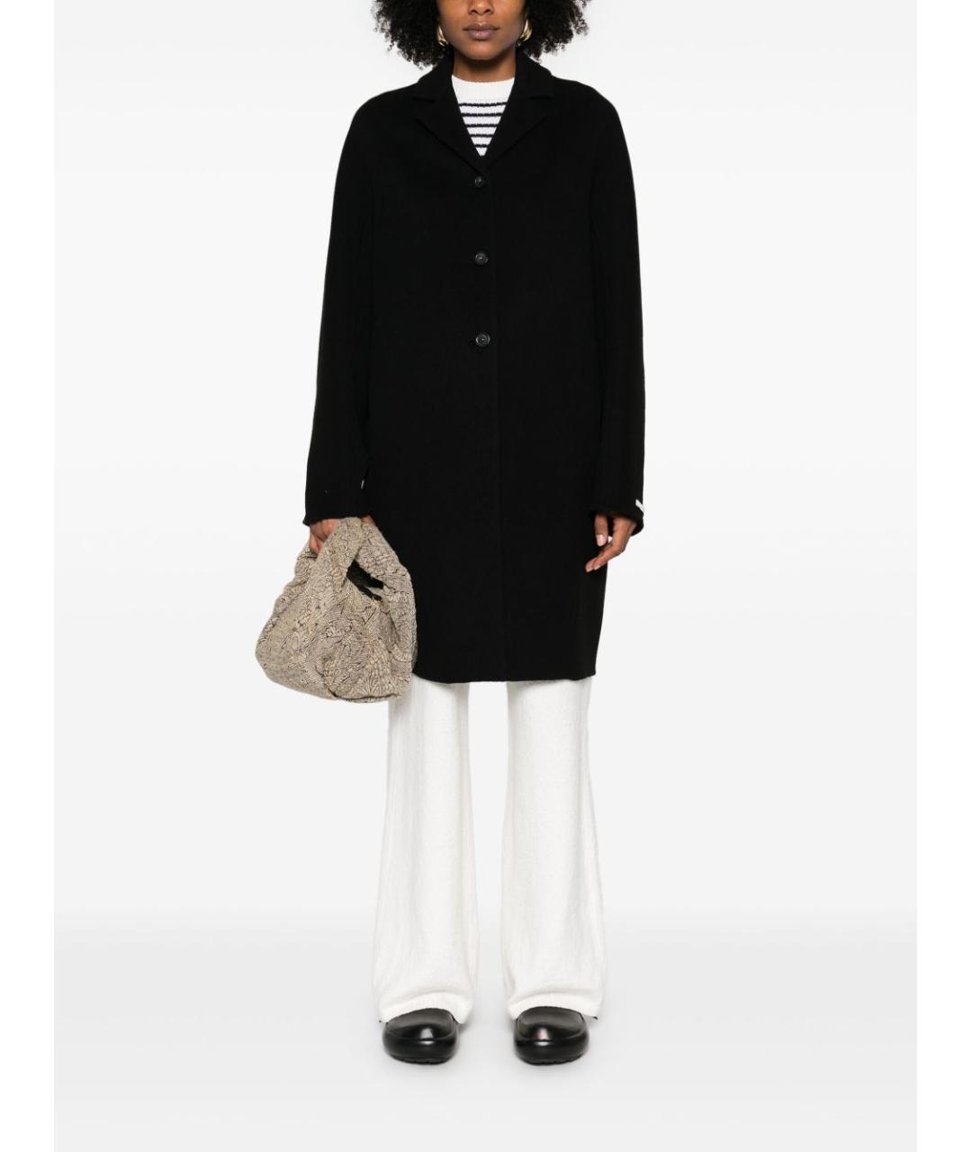 SPORTMAX Черное шерстяное пальто, фото 4