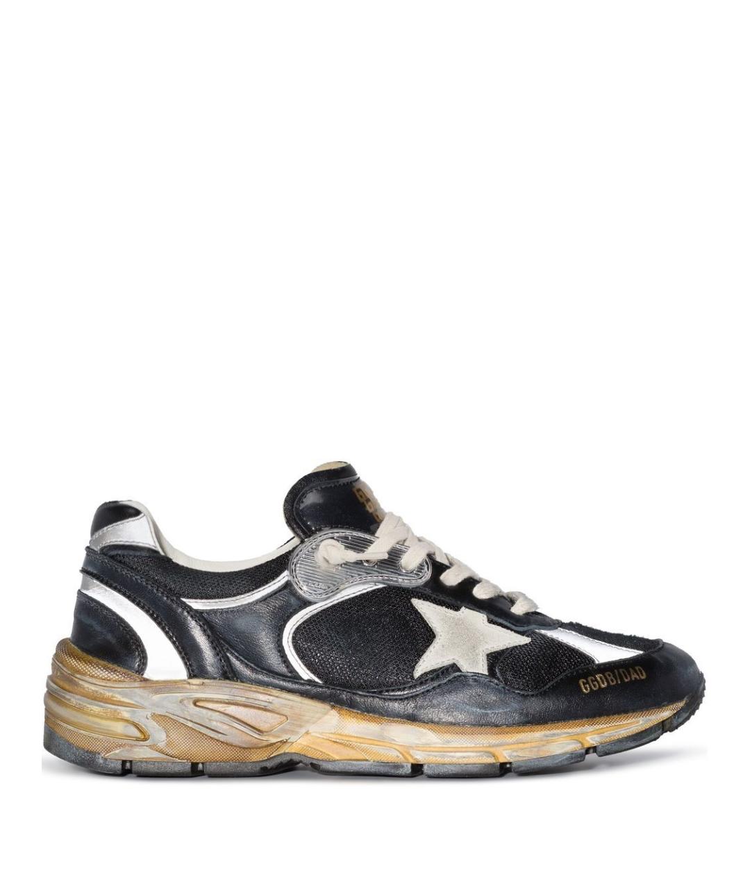 GOLDEN GOOSE DELUXE BRAND Черные кожаные кроссовки, фото 1