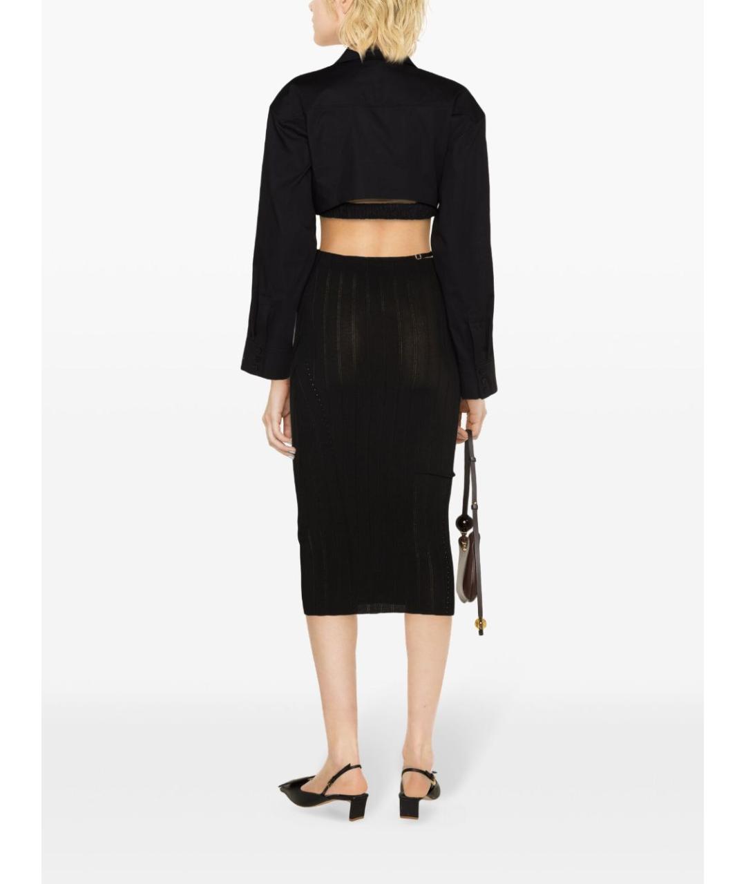 JACQUEMUS Черная юбка миди, фото 3