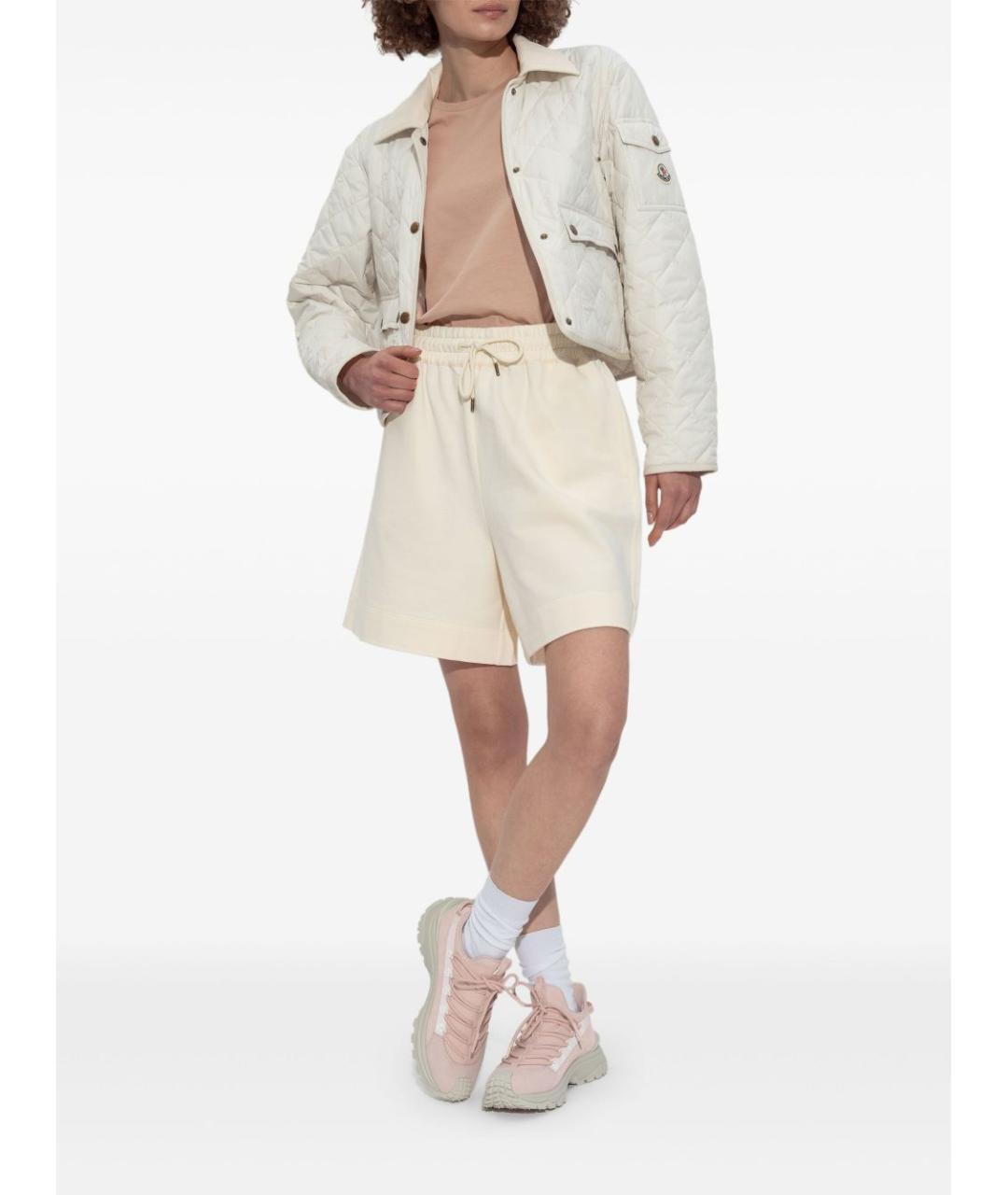 MONCLER Белая полиэстеровая куртка, фото 3