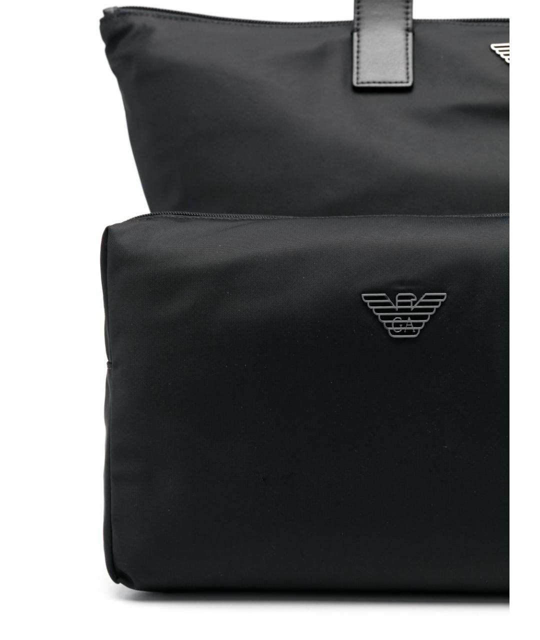 EMPORIO ARMANI Черная сумка тоут, фото 3