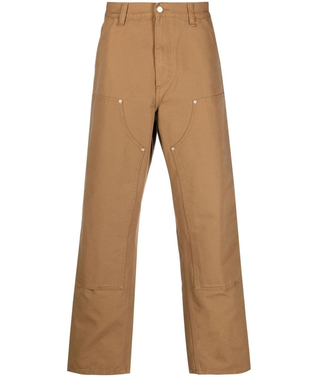 CARHARTT WIP Коричневые хлопковые повседневные брюки, фото 1