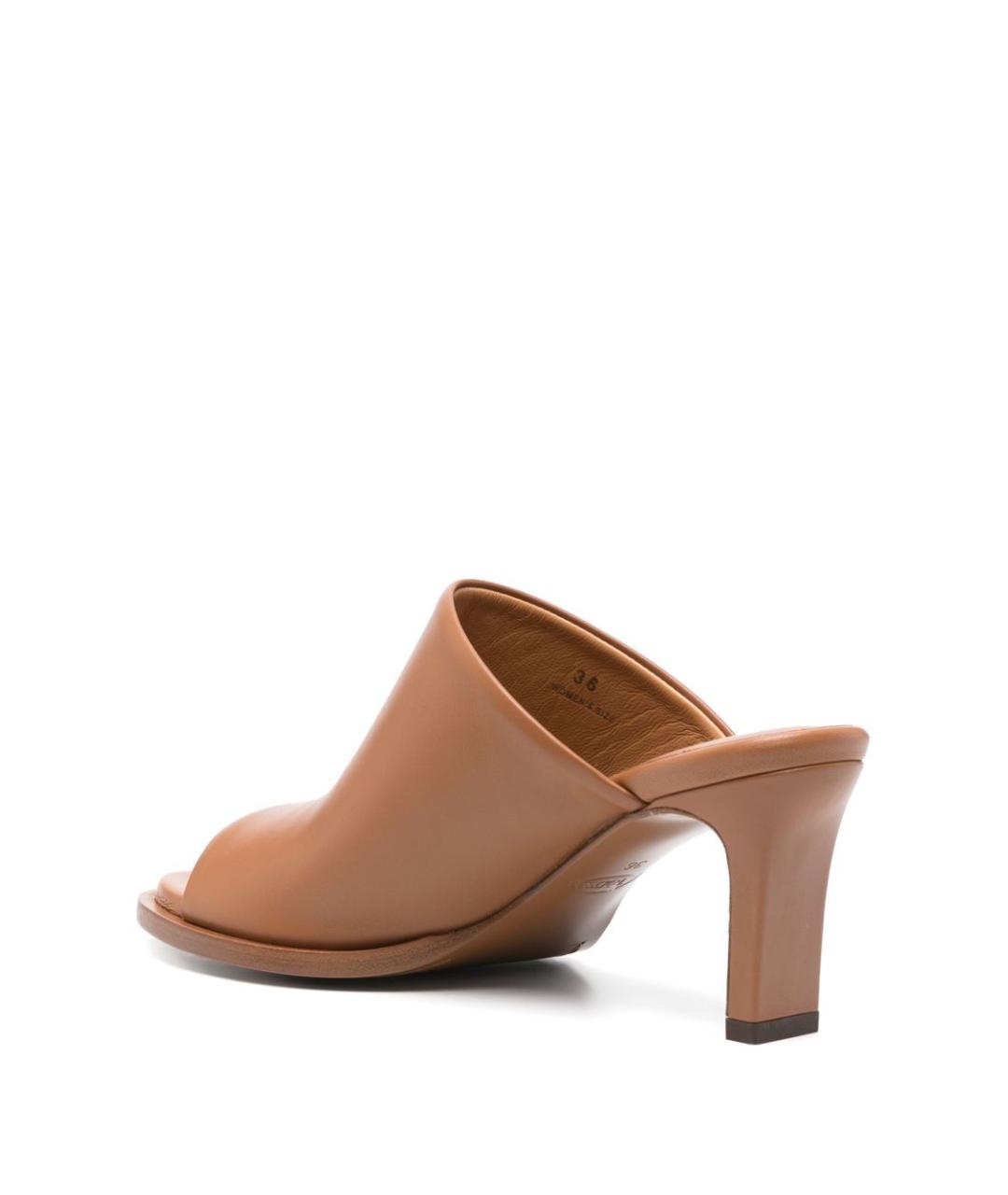 TOD'S Бежевые кожаные мюли, фото 4