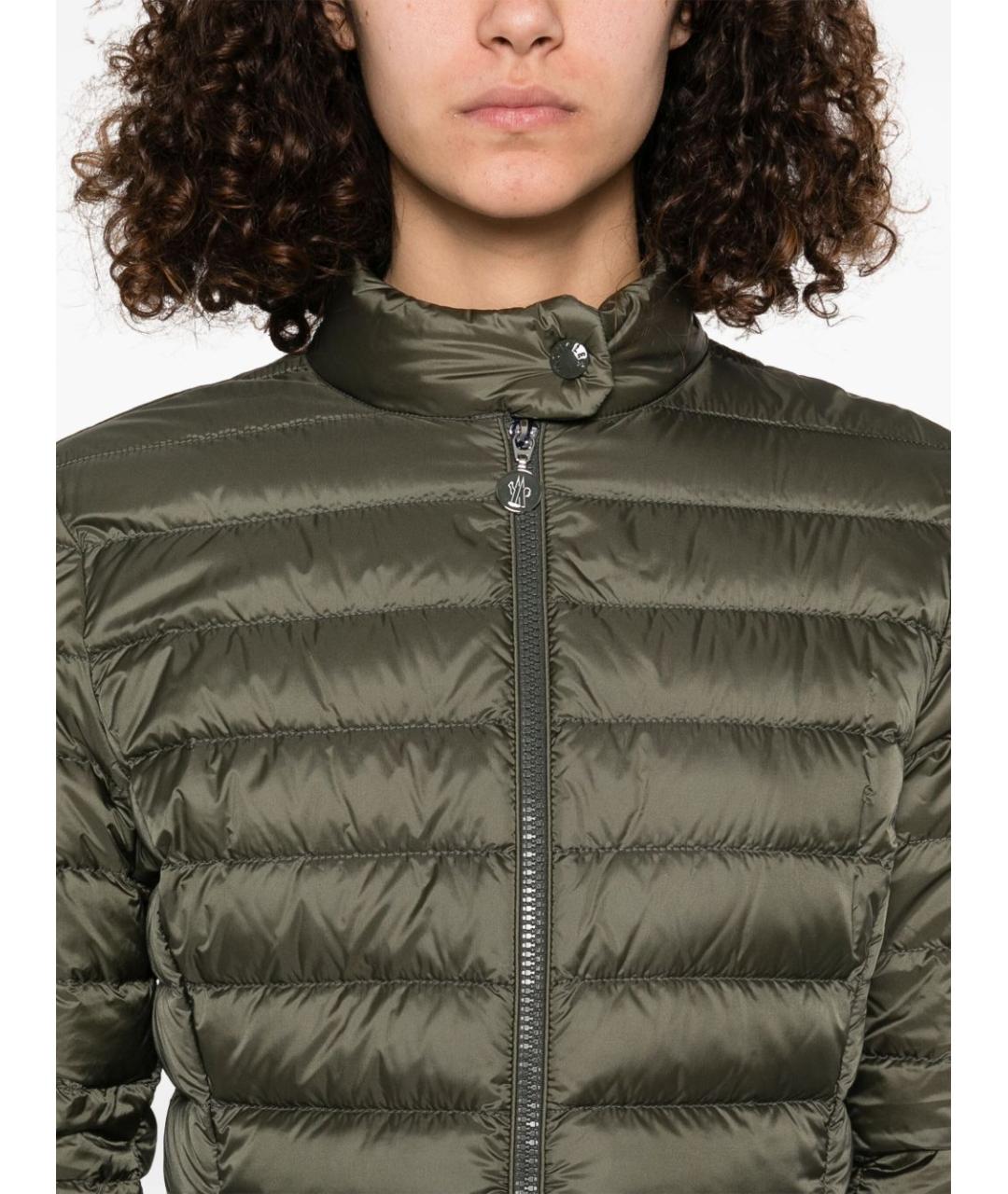 MONCLER Хаки полиэстеровая куртка, фото 2