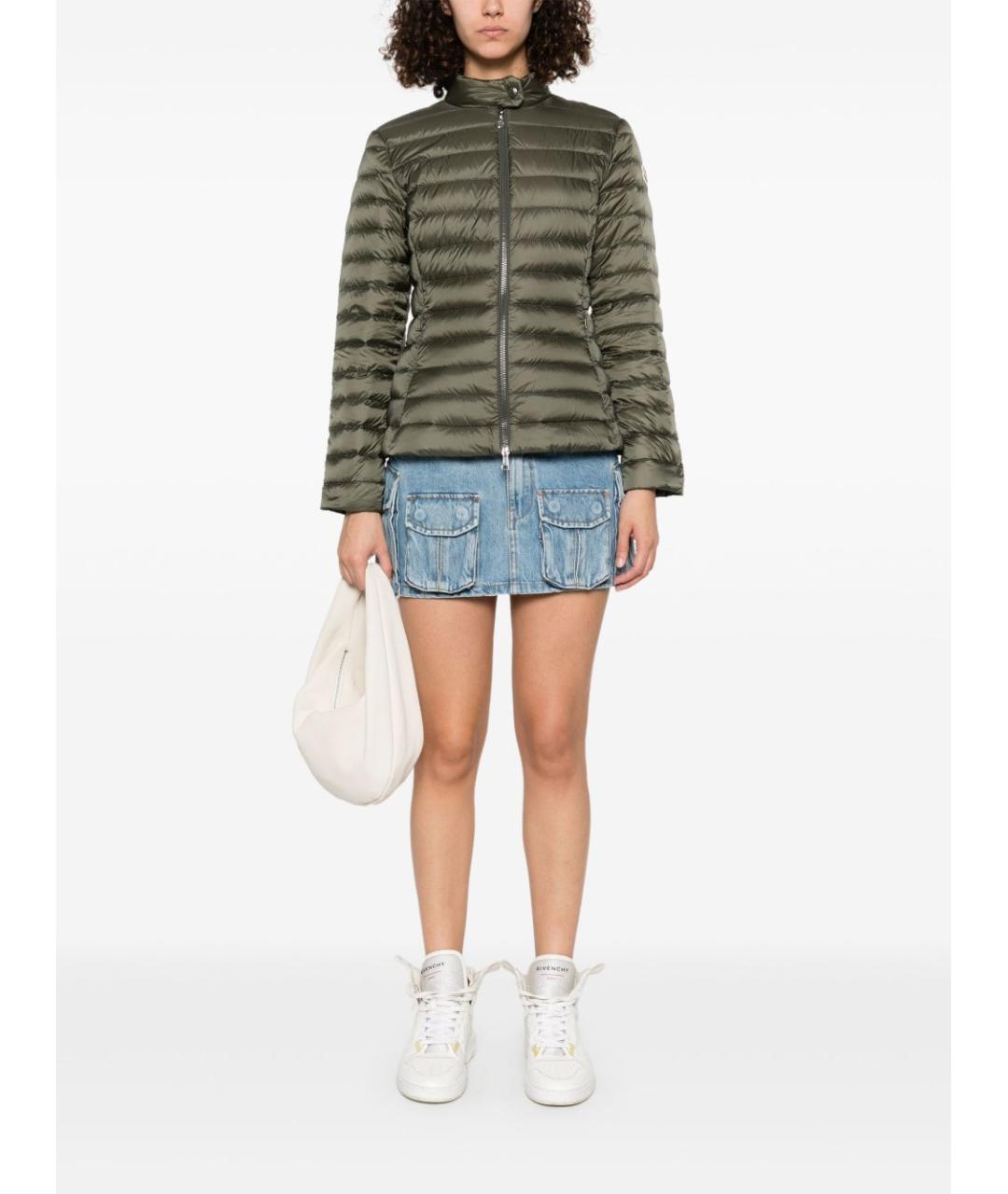 MONCLER Хаки полиэстеровая куртка, фото 5