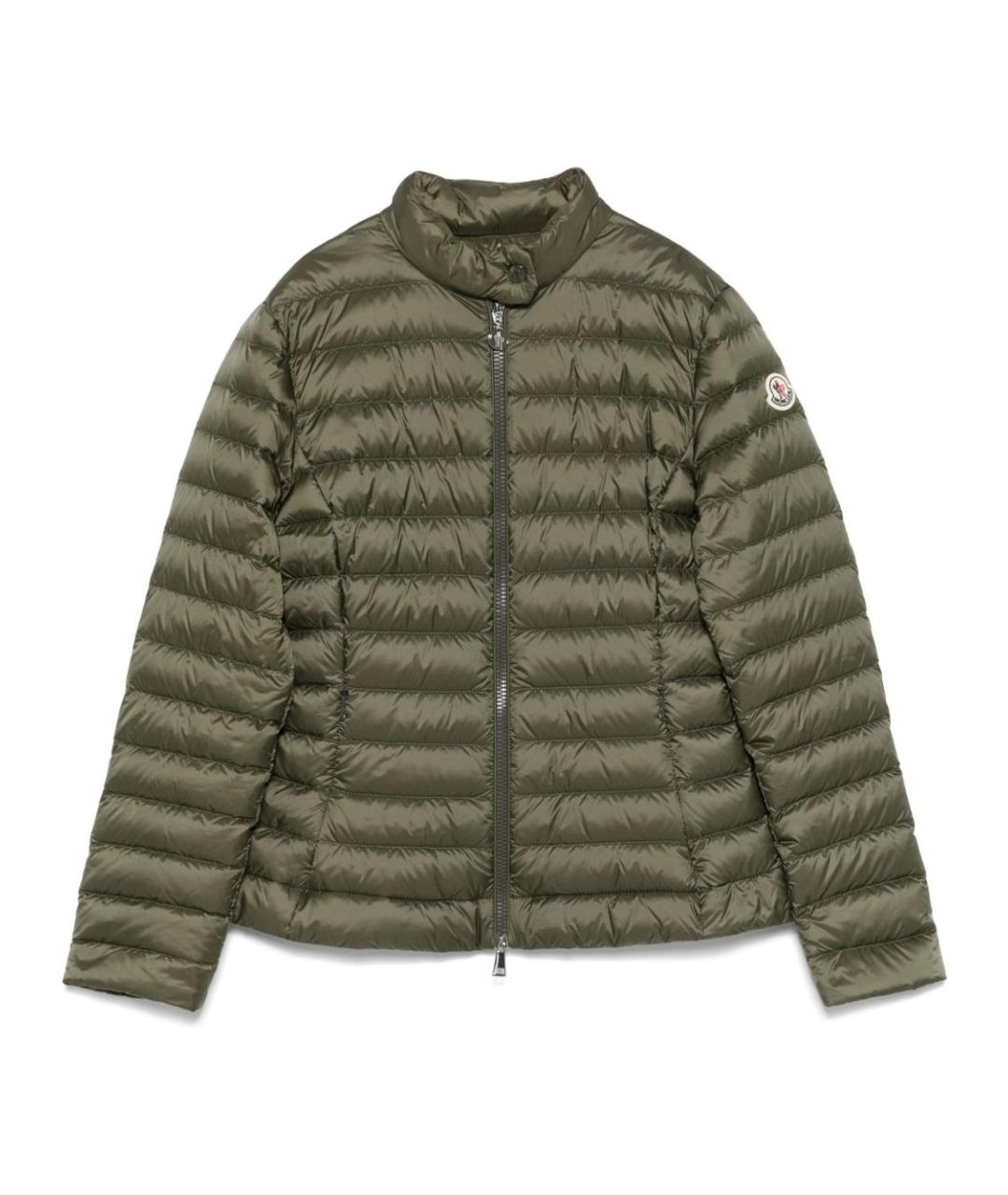 MONCLER Хаки полиэстеровая куртка, фото 1