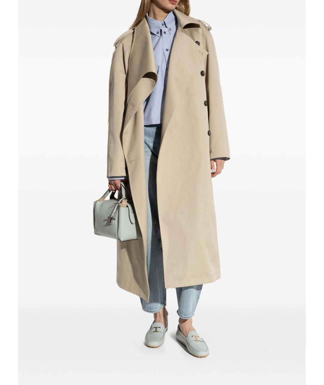 TOD'S Голубые кожаные лоферы, фото 4