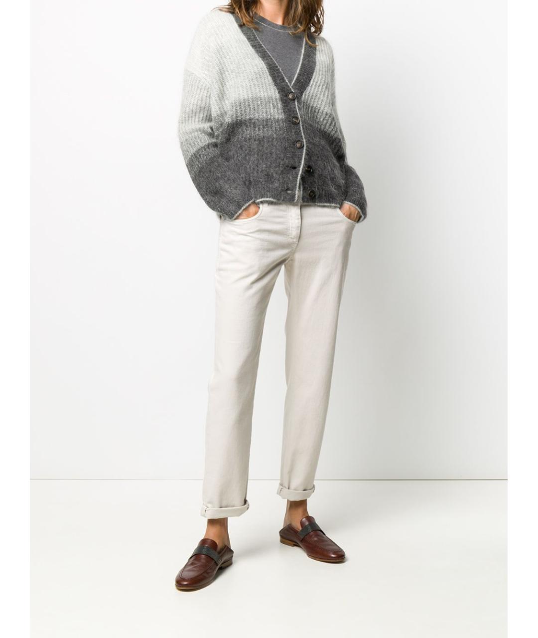 BRUNELLO CUCINELLI Антрацитовая хлопковая футболка, фото 5