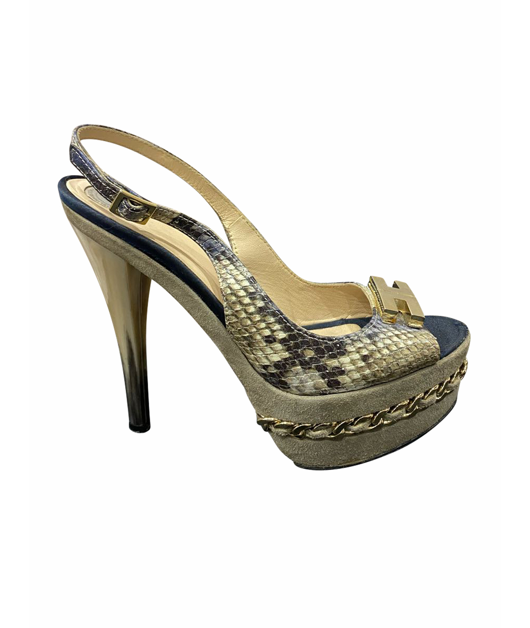 ELISABETTA FRANCHI Мульти кожаные босоножки, фото 1