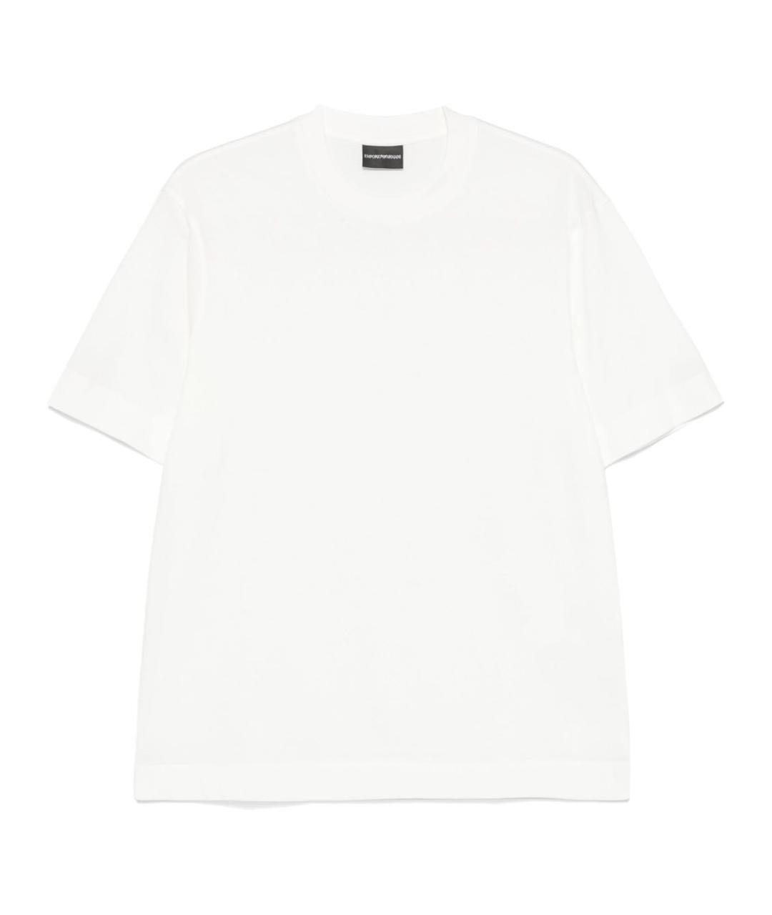 EMPORIO ARMANI Белая хлопковая футболка, фото 1
