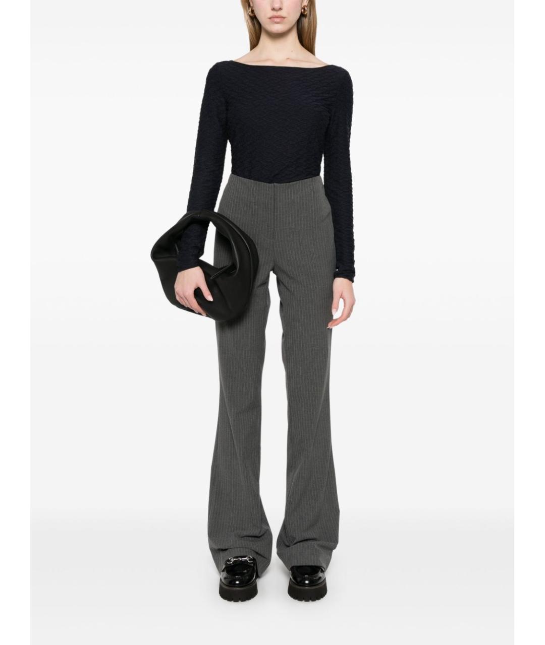 EMPORIO ARMANI Темно-синий вискозный джемпер / свитер, фото 5