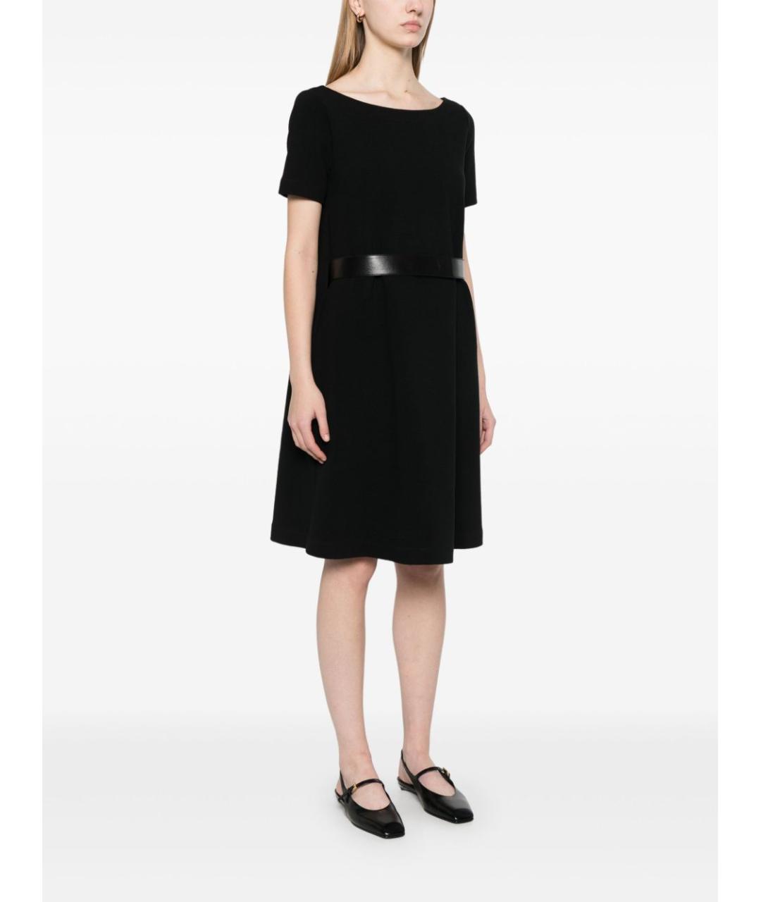 EMPORIO ARMANI Черное хлопковое платье, фото 3